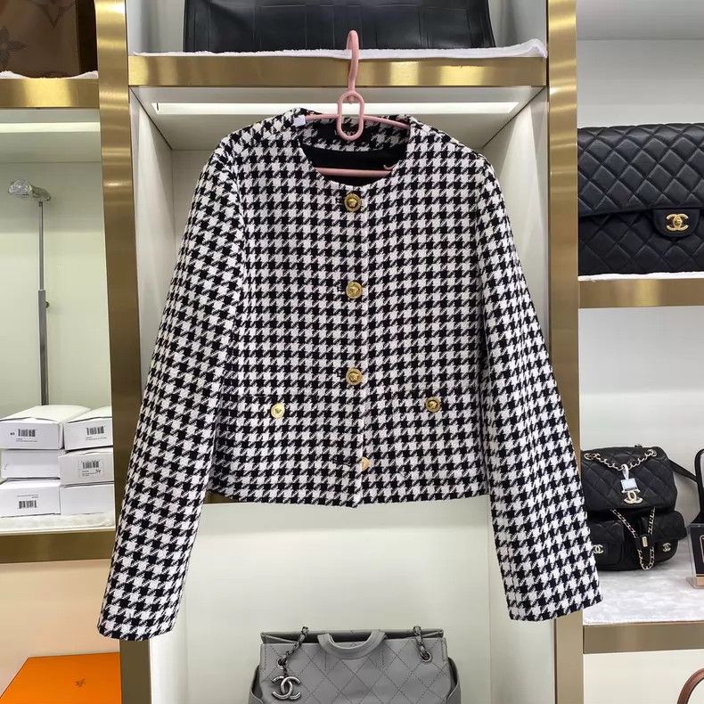 Versace Versace Houndstooth small fragrant jacket Size S / US 4 / IT 40 - 1 Thumbnail