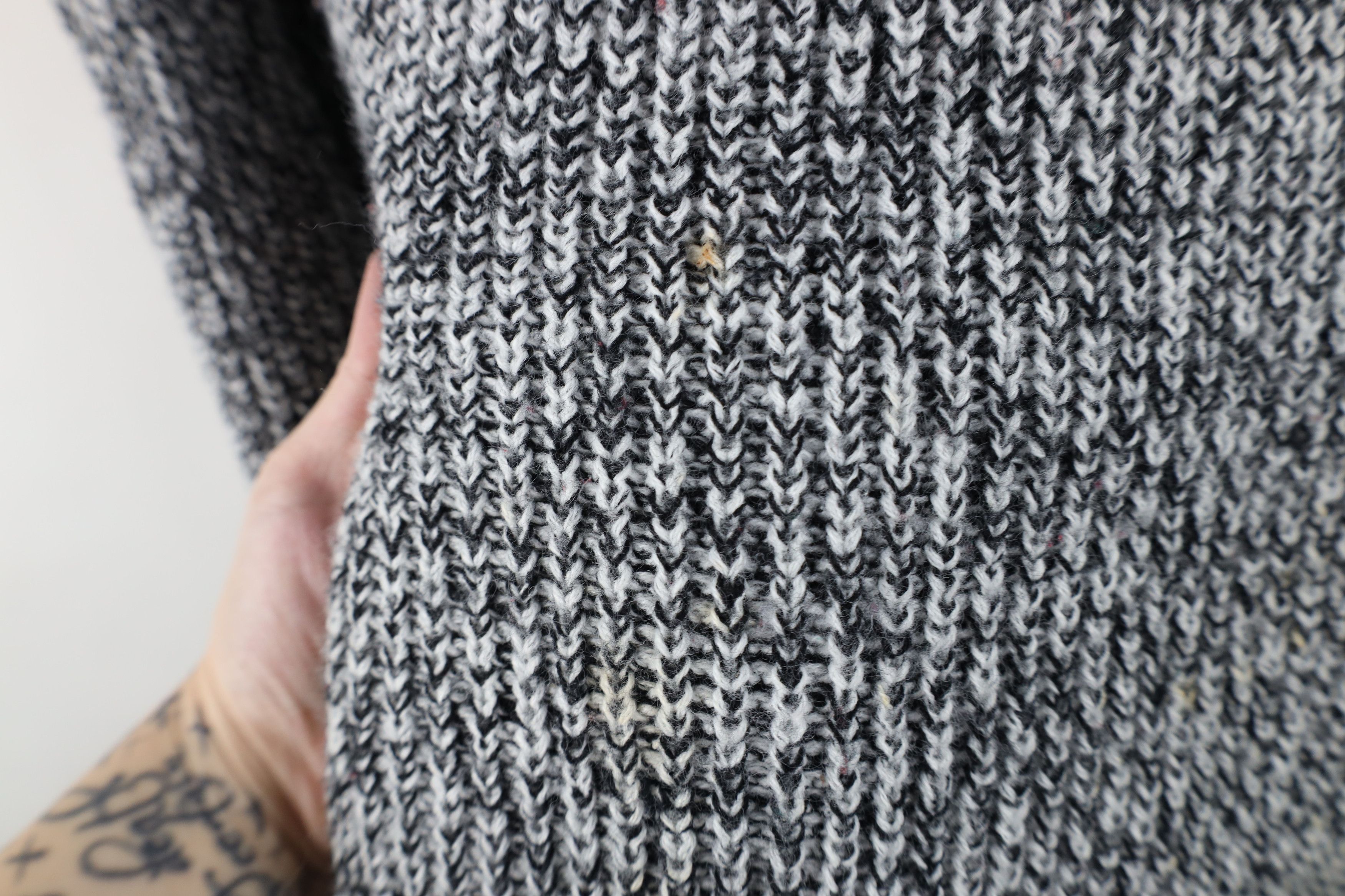 Vintage Vintage 90s Streetwear Blank Chunky Ribbed Knit Sweater Gray Size US M / EU 48-50 / 2 - 5 Thumbnail