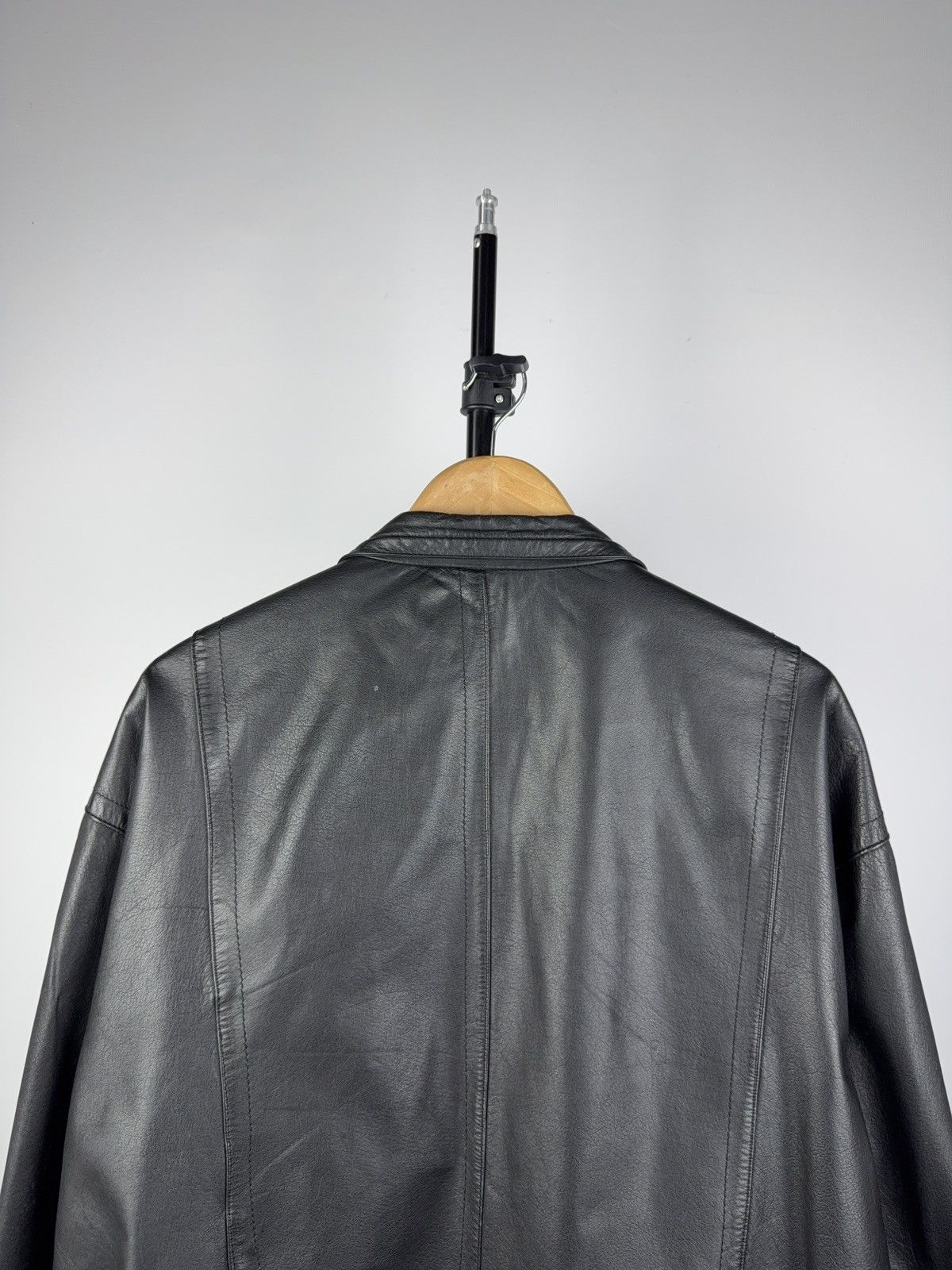 Vintage Vintage Leather Jacket Genuine Leahter bomber Moto Oldmoney Size US L / EU 52-54 / 3 - 13 Thumbnail