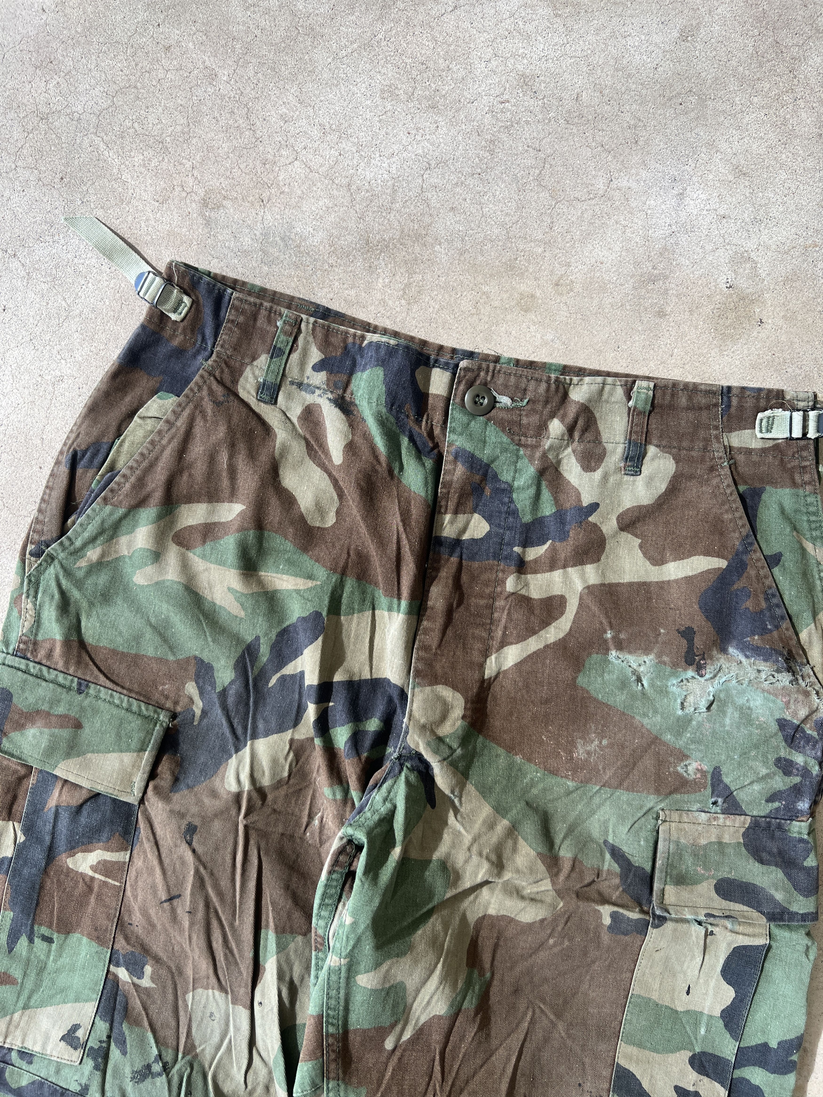 Other Distressed USGI Military Woodland Camo Pants Size US 33 - 2 Thumbnail