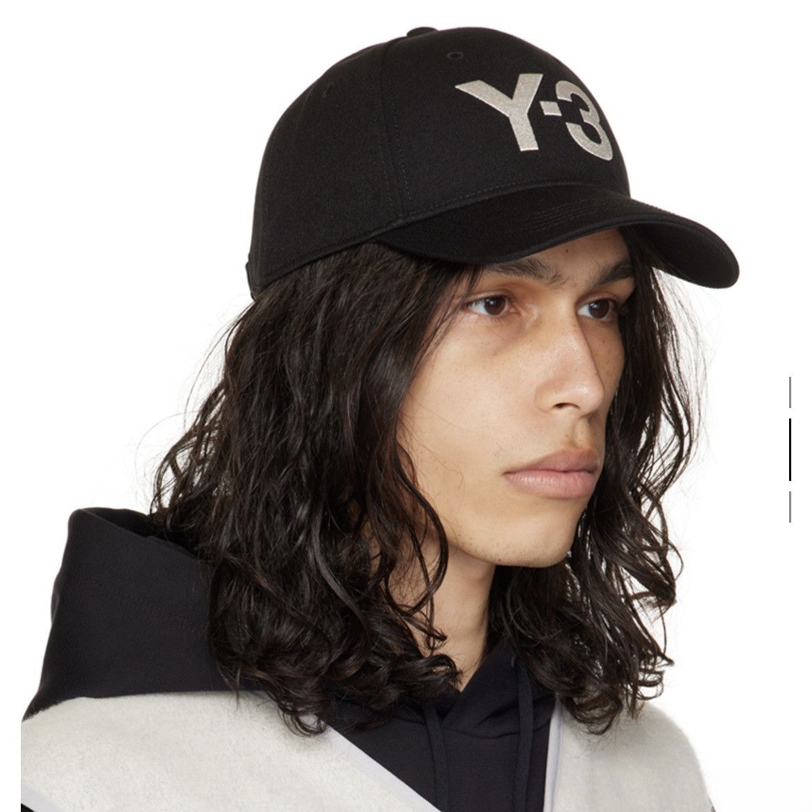 Y-3 Y-3 Black Embroidered Cap Size ONE SIZE - 4 Thumbnail