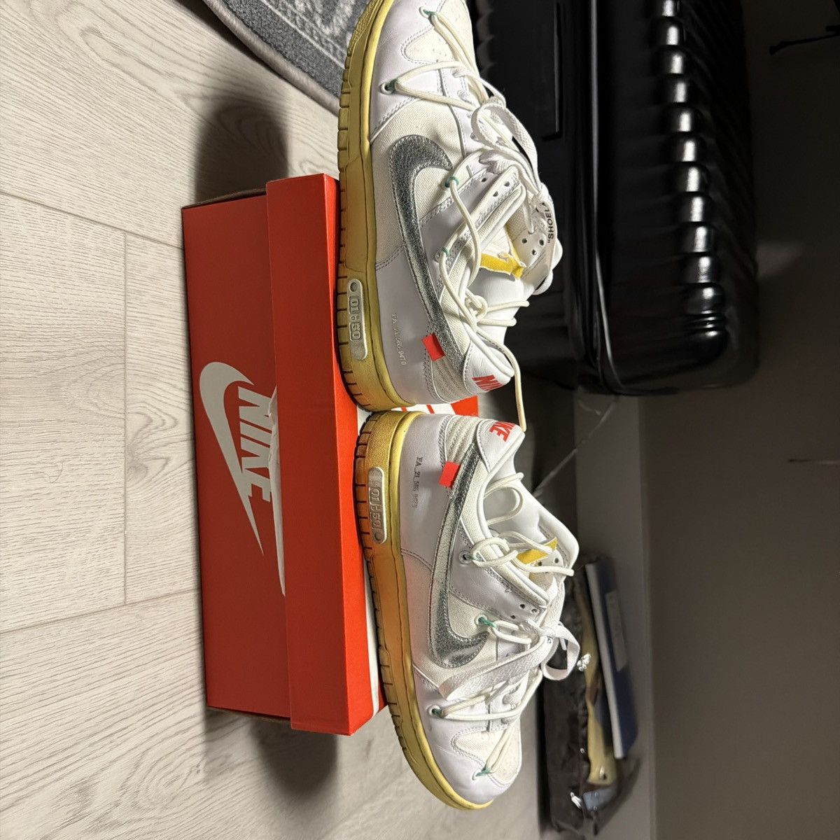 Nike × Off-White Lot 50 Off White Dunk Low Size 9.5 Size US 9.5 / EU 42-43 - 3 Thumbnail