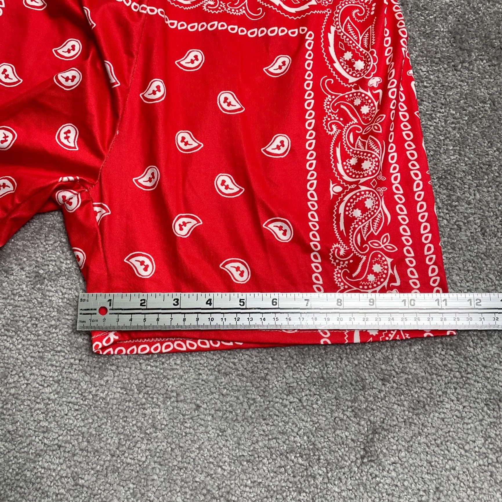 Vintage Unbranded Shorts Womens XL Red Paisley Compression Active Gym 30x5 Size 40" / US 18 - 5 Thumbnail
