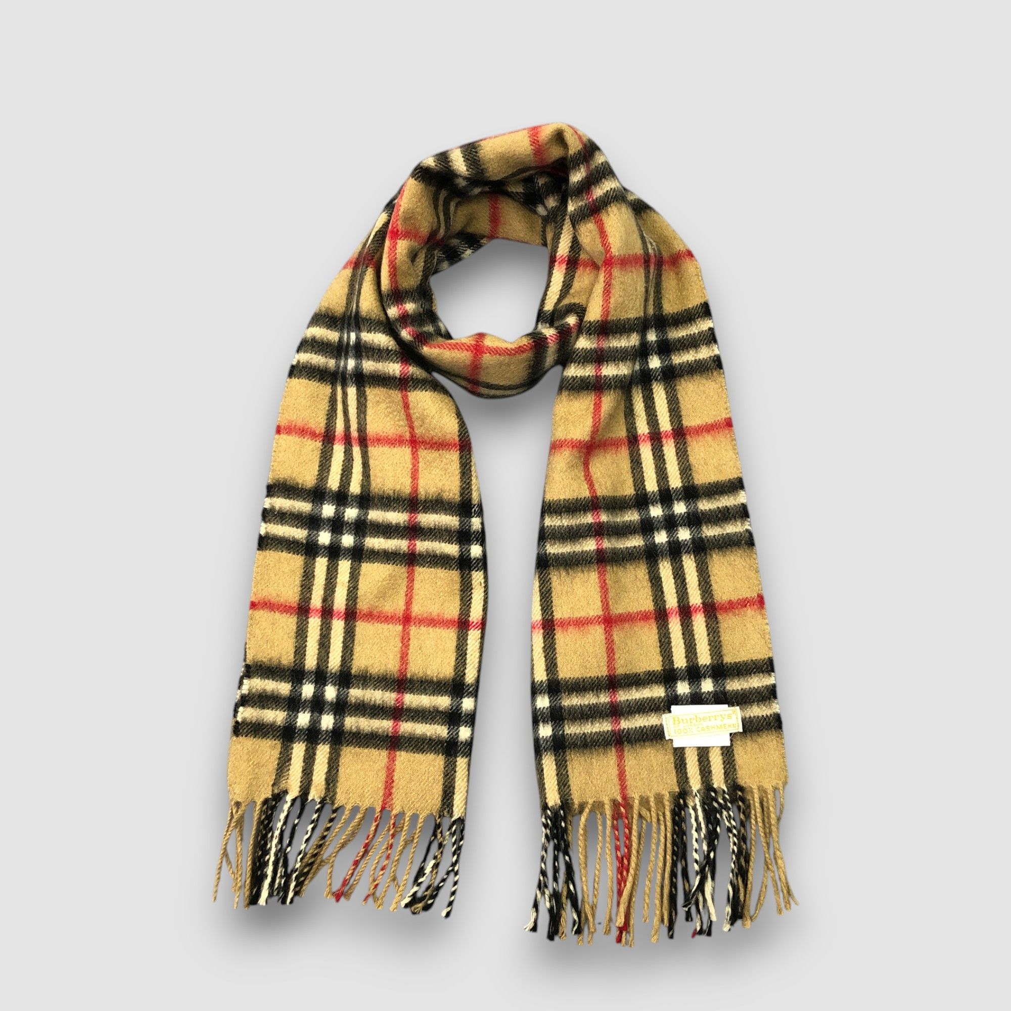 Burberry Vintage Burberrys Scarf Muffler Wool Cashmere Scarves Size ONE SIZE - 1 Thumbnail
