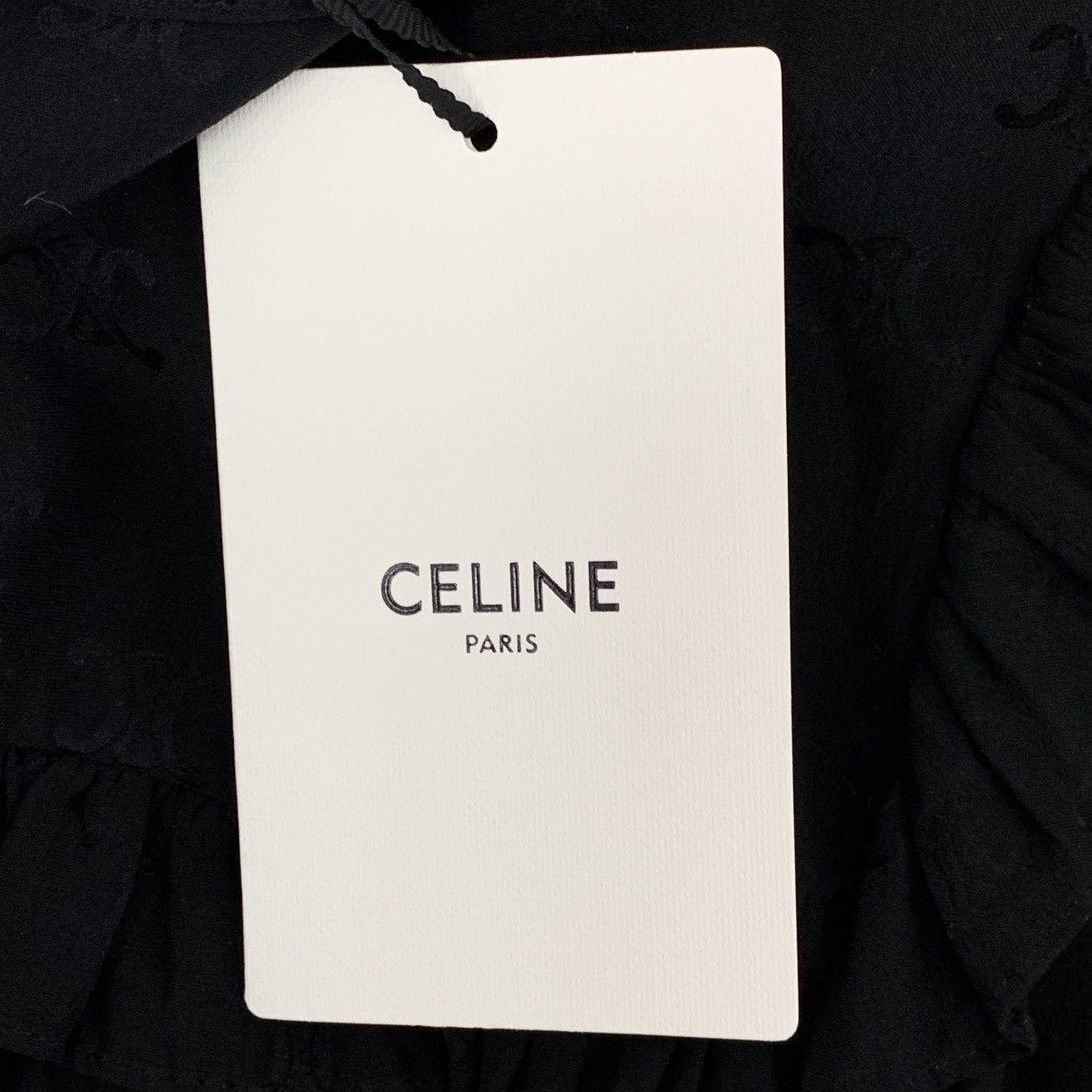 Celine Celine All-over Triomphe Silk Lace Long Sleeve Dress K26WX Size S / US 4 / IT 40 - 8 Thumbnail