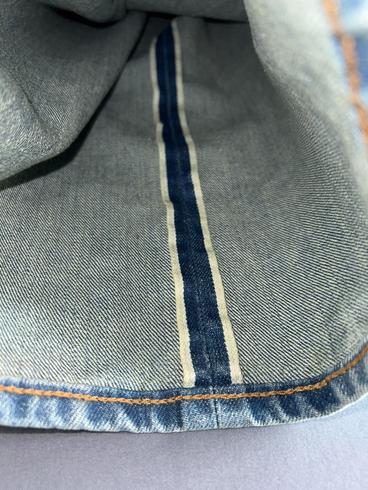 Other JAPANESE SELVEDGE DENIM BAGGY JEANS REDLINE RAW VINTAGE Size US 33 - 3 Thumbnail