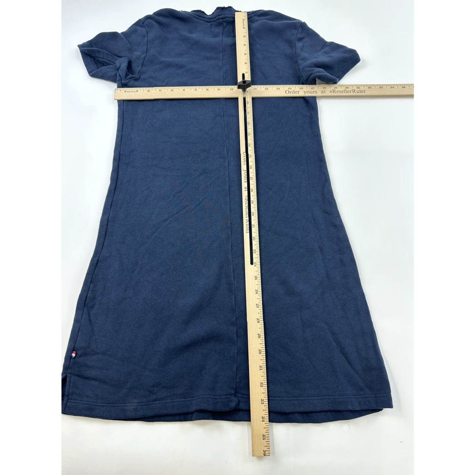 Sol Angeles VINTAGE Anthropologie Sol Angeles Dress Size Small Navy Blue Cotton Fleece Shift Knee Length Women S Solid Size S / US 4 / IT 40 - 4 Thumbnail