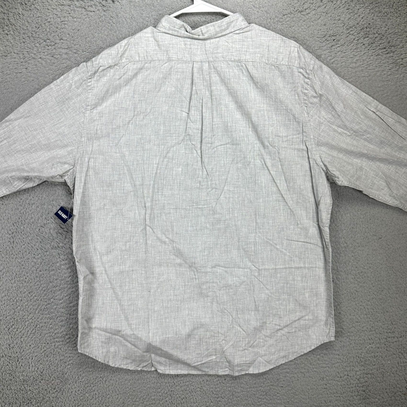 Old Navy Old Navy Adult Mens Button Down Shirt 2XL Grey Slim Fit 100% Cotton NEW Size US XXL / EU 58 / 5 - 3 Thumbnail