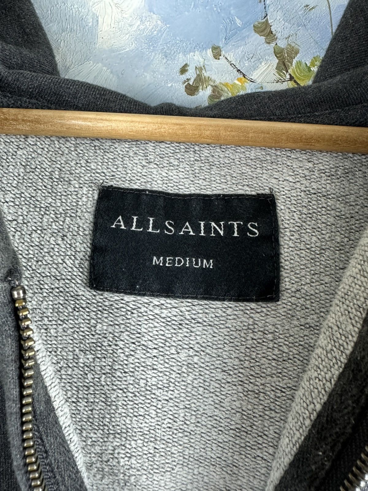 Allsaints × Japanese Brand AllSaints grey zip hoodie Size US M / EU 48-50 / 2 - 3 Thumbnail