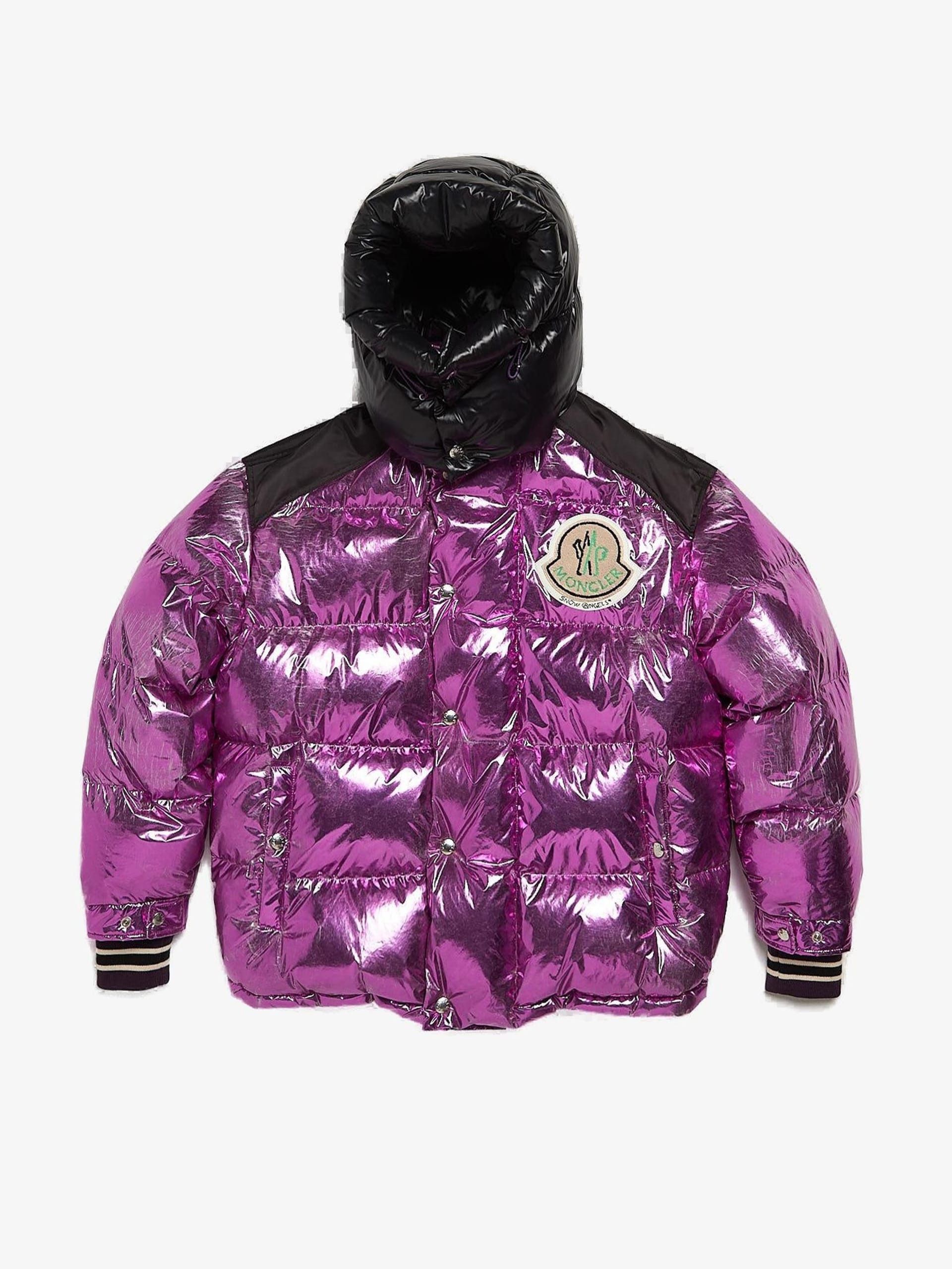 Moncler Pink and Black Logo Patched Polyester Downjacket Size US S / EU 44-46 / 1 - 1 Thumbnail