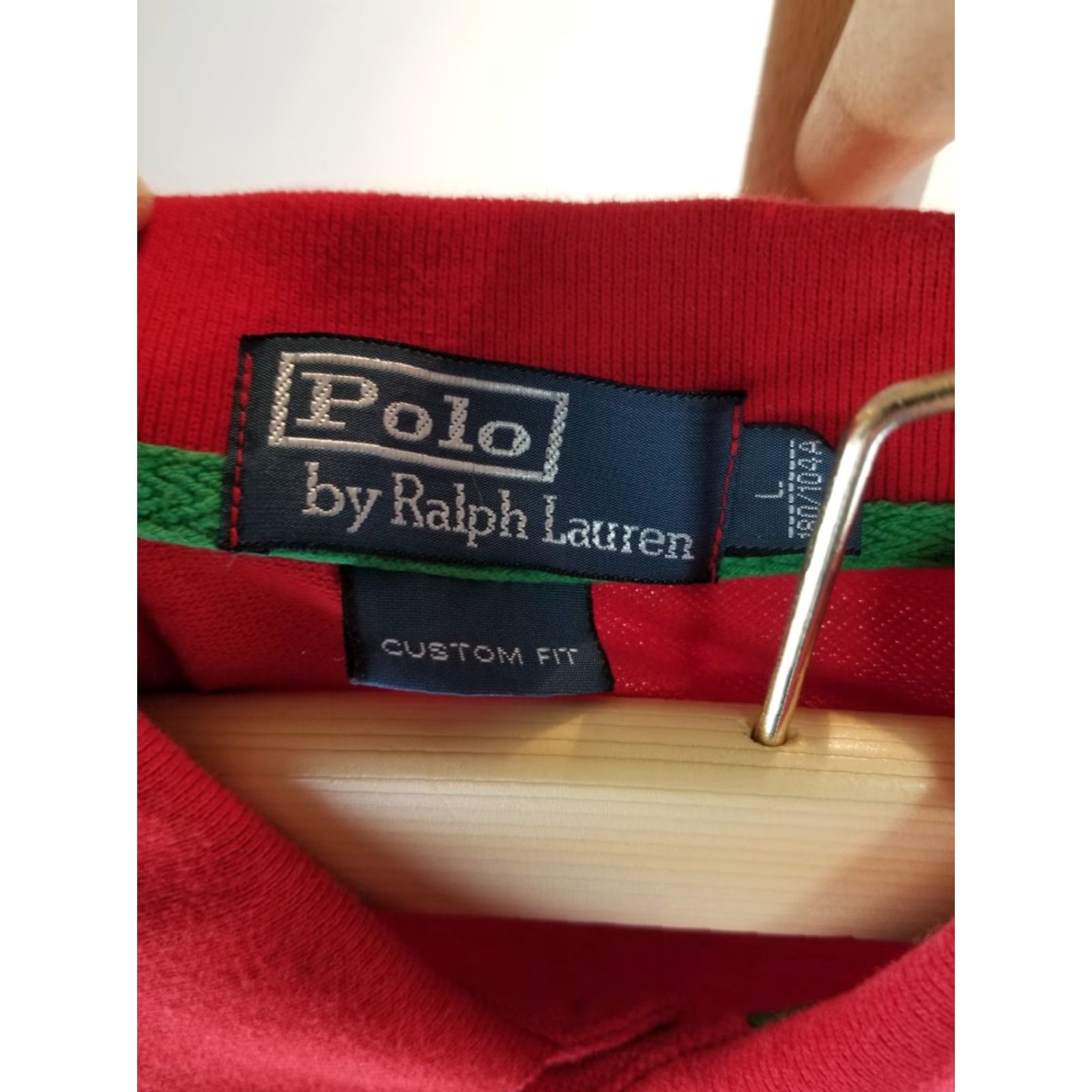 Polo Ralph Lauren VINTAGE RALPH LAUREN POLO SHIRT RED USA FLAG PATCH BIG PONY SHIRT SZ LARGE Size US L / EU 52-54 / 3 - 5 Thumbnail