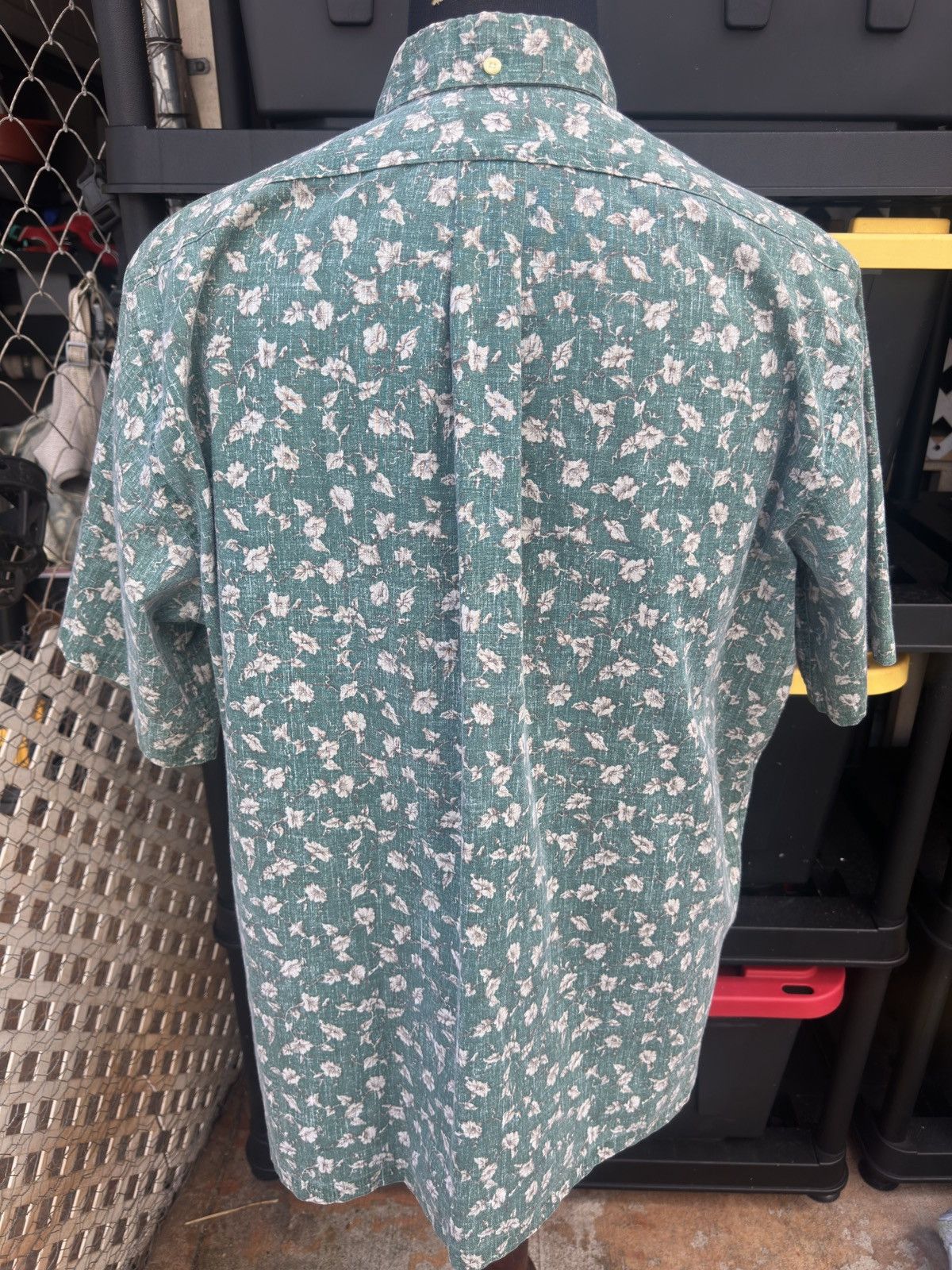 PreOwned Reyn Spooner Classic Hawaiian Print Green Men's XL