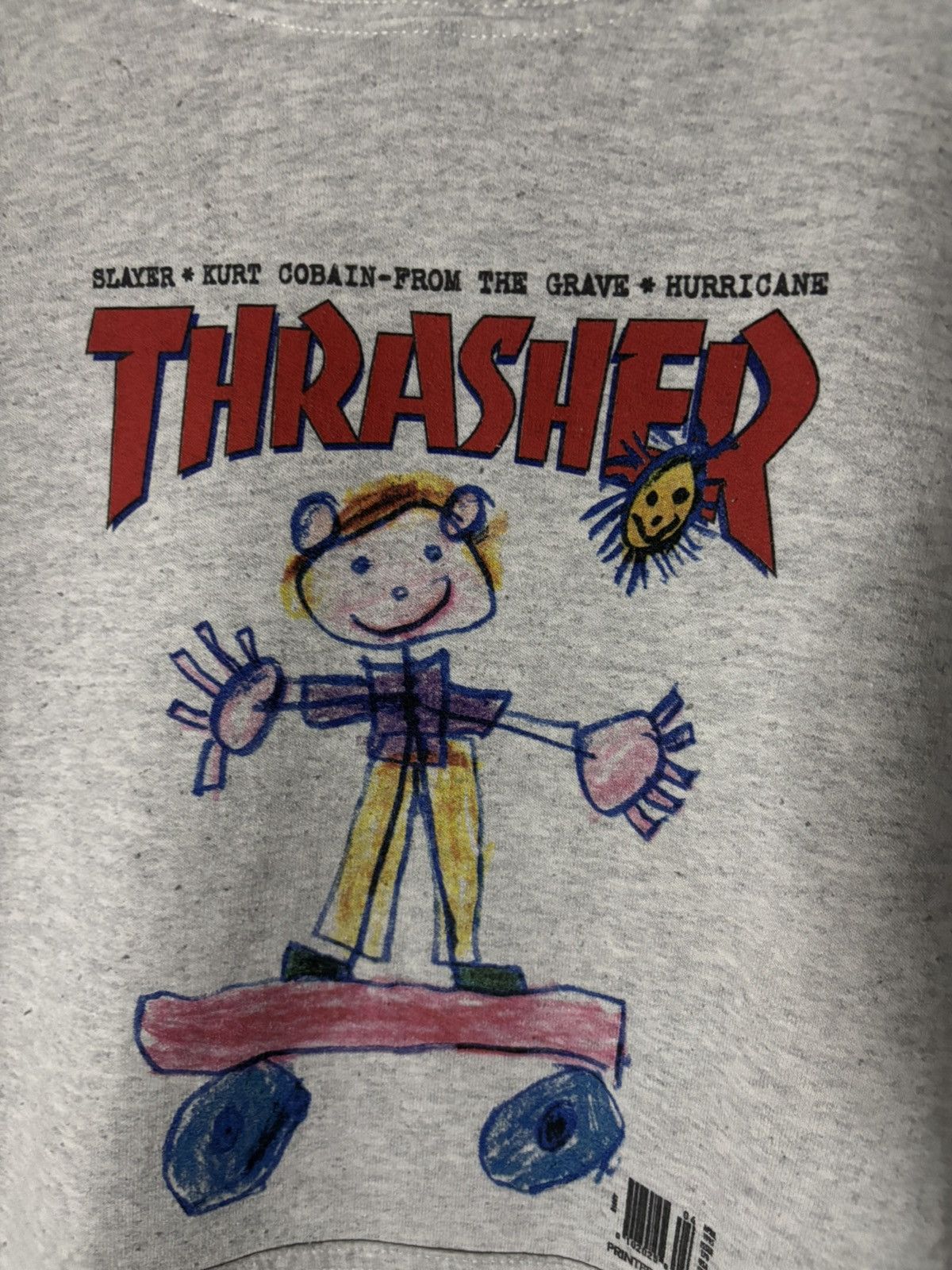 Vintage Kurt Cobain Thrasher kid Cover Hoodie Size US M / EU 48-50 / 2 - 2 Thumbnail