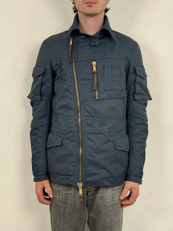 Dsquared2 AW2005 Dsquared2 Asymmetrical Navy Cargo Jacket Size US M / EU 48-50 / 2 - 2 Thumbnail