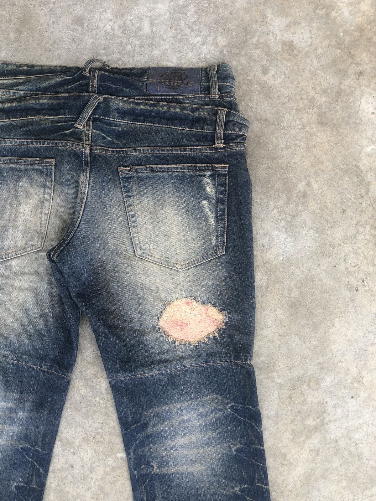 PPFM PPFM Double Waist Distressed Jeans Size US 32 / EU 48 - 10 Thumbnail