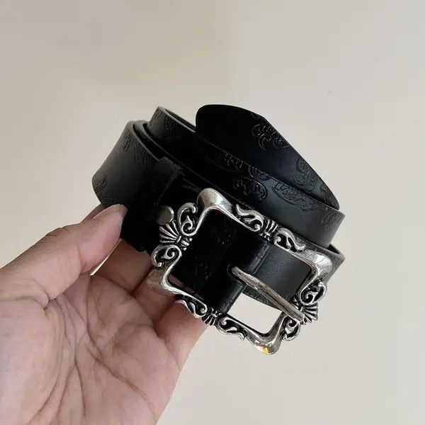 Cowboy Equipment vintage style black american western floral design belt Size ONE SIZE - 1 Thumbnail