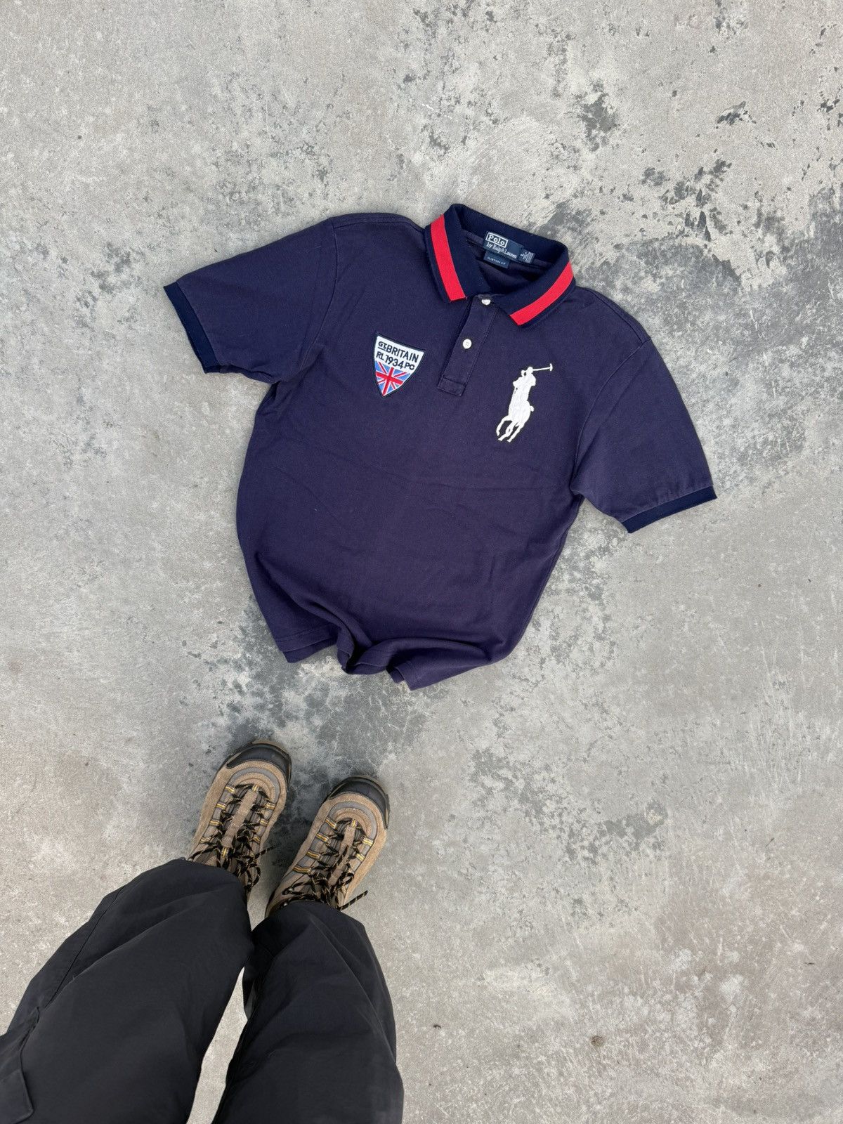 Polo Ralph Lauren Vintage Polo Ralph Lauren Y2K Great Britain Big Pony T-shirt Size US L / EU 52-54 / 3 - 5 Thumbnail