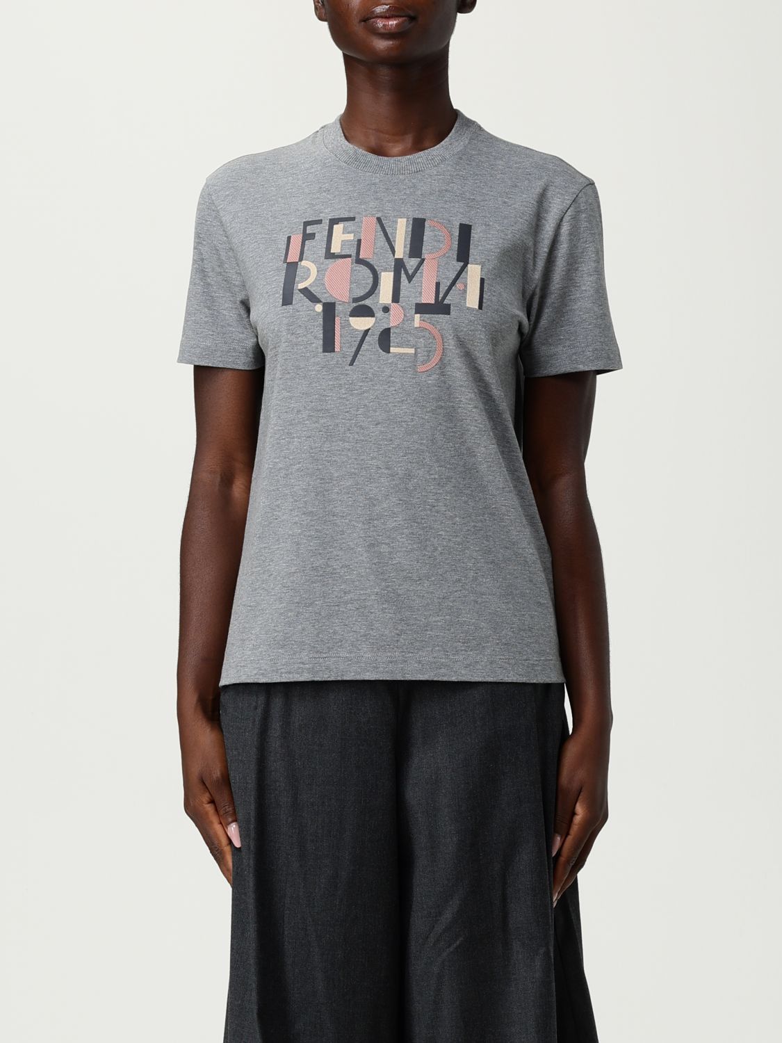 Fendi Fendi T-Shirt Woman Grey Size M / US 6-8 / IT 42-44 - 1 Thumbnail