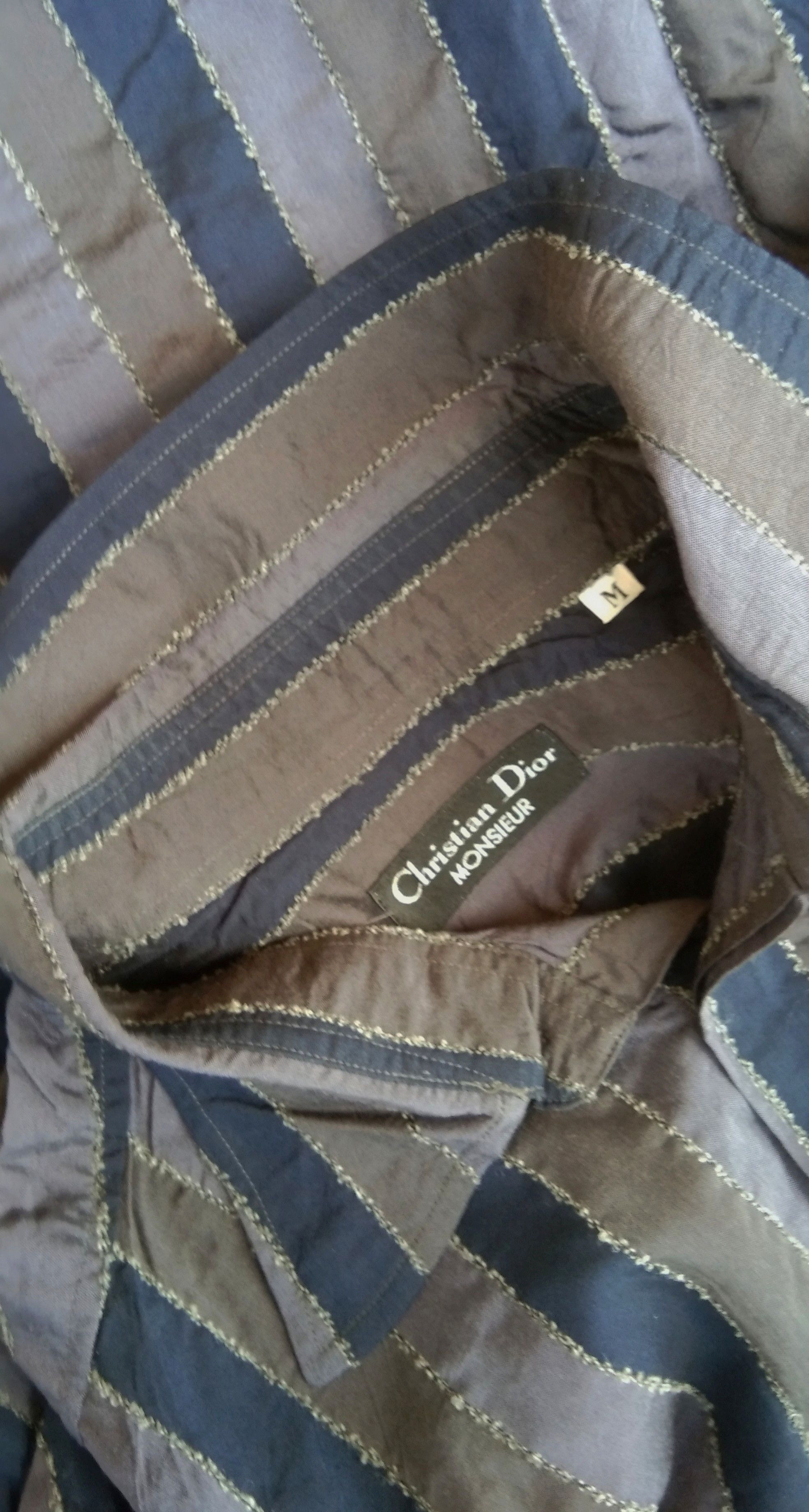 Christian Dior Monsieur Vtg Christian dior monsieur stripe button up shirt Size M / US 6-8 / IT 42-44 - 8 Thumbnail