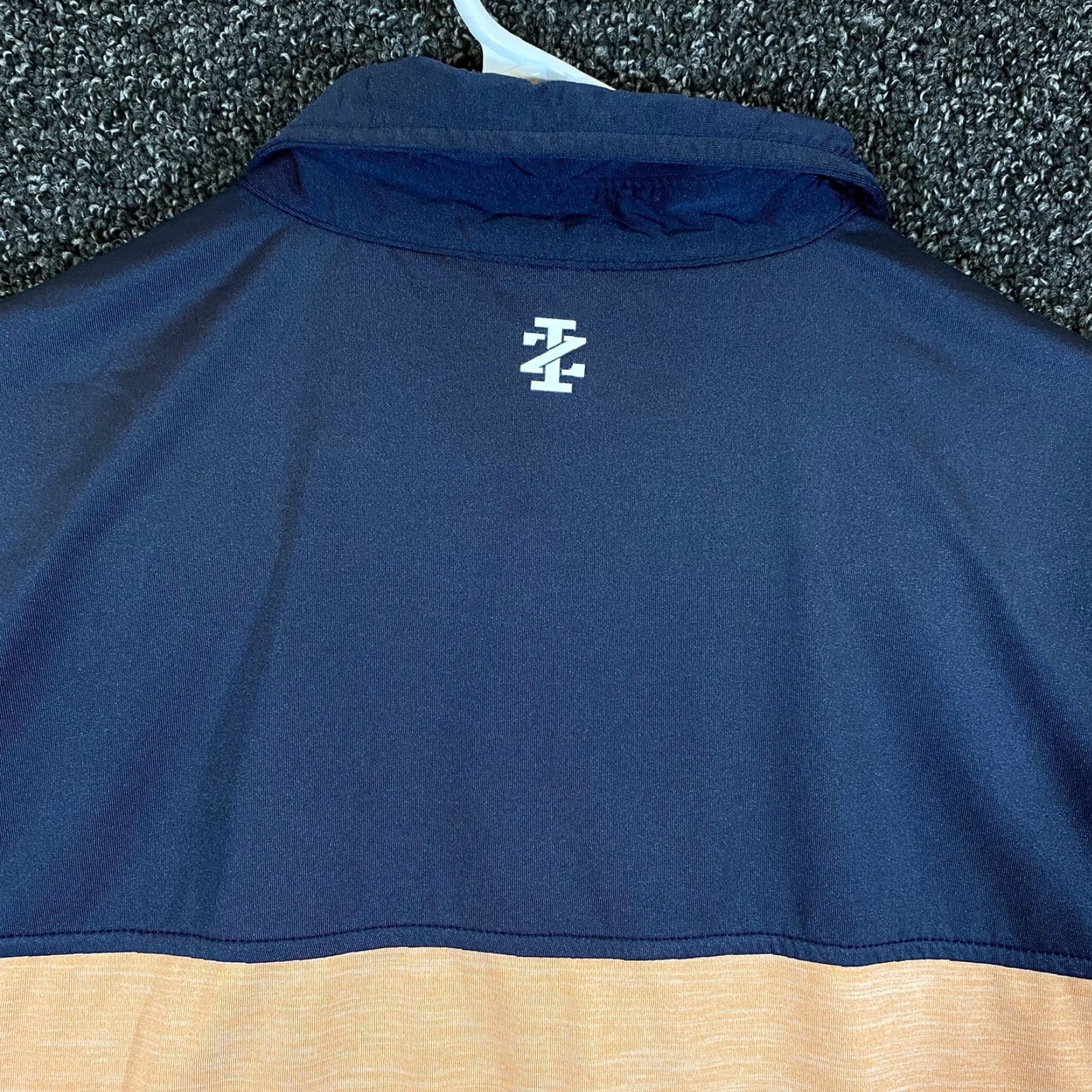 Izod IZOD Polo Shirt Mens Medium Blue Orange Stretch Casual Golf Color Block Shirt Size US M / EU 48-50 / 2 - 6 Thumbnail