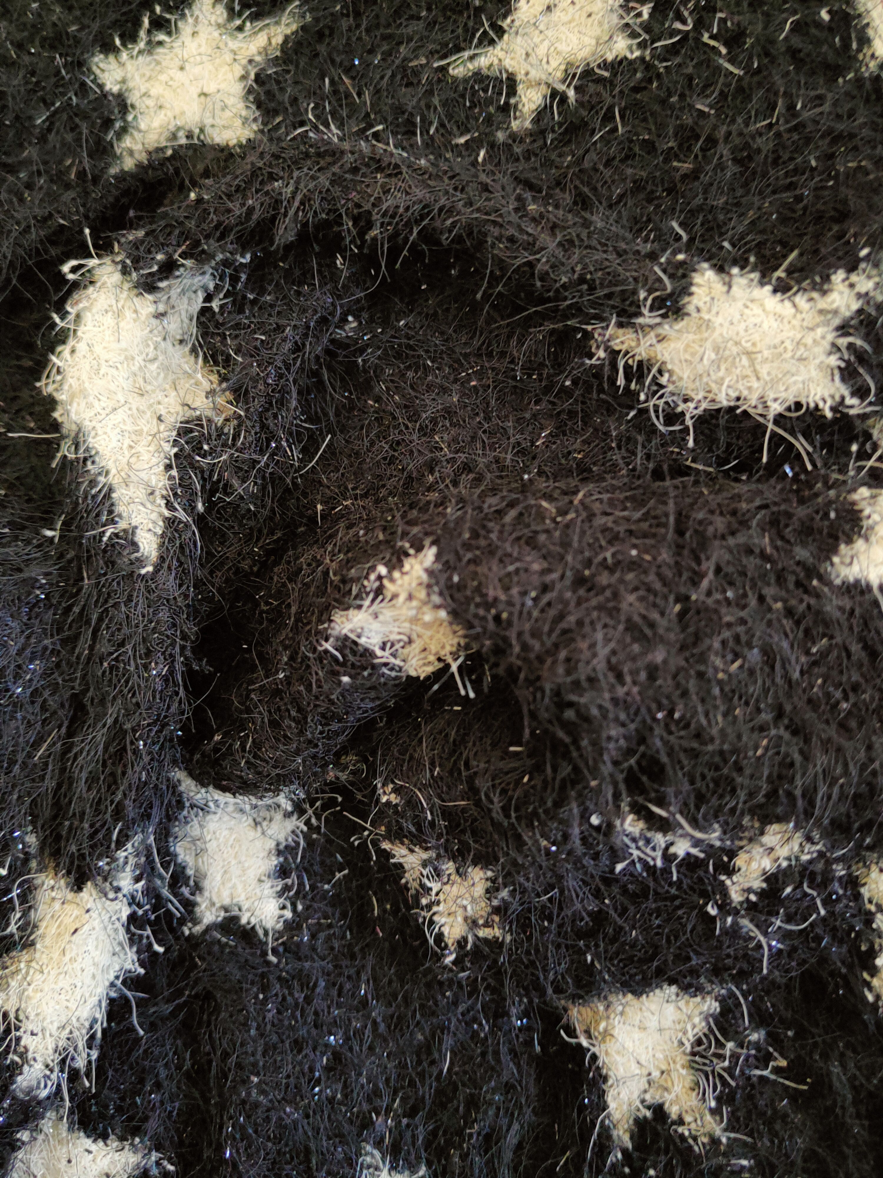 Japanese Brand DL Nice Claup star White Fur shaggy Mohair Knitwear #46-922 Size S / US 4 / IT 40 - 12 Thumbnail