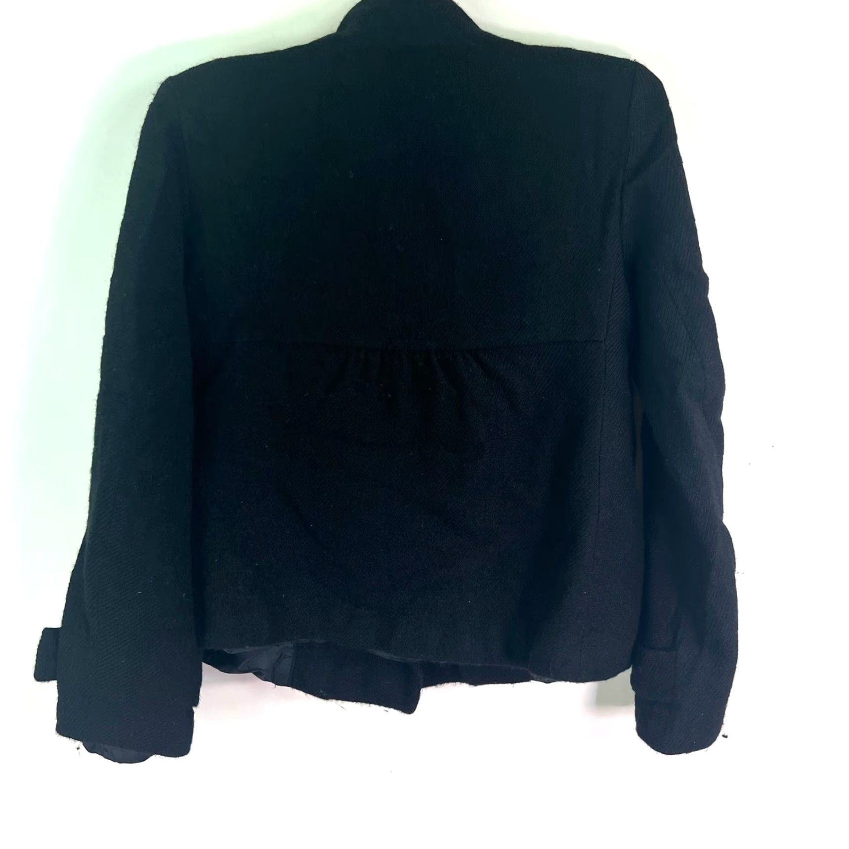 Anne Klein VINTAGE Anne Klein Pea Coat Women S Black 100% Wool Button Closure Collared Lined Pockets Short Jacket Women Size S / US 4 / IT 40 - 5 Thumbnail