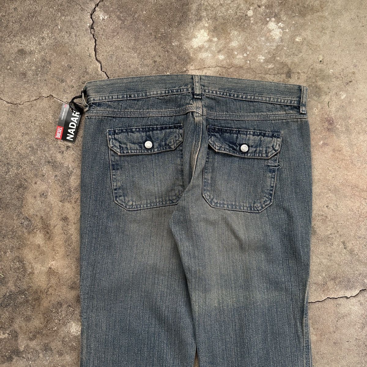 Diesel × Vintage Vintage Y2K Diesel Nadar Low Rise Flared Denim Size 29" - 6 Thumbnail