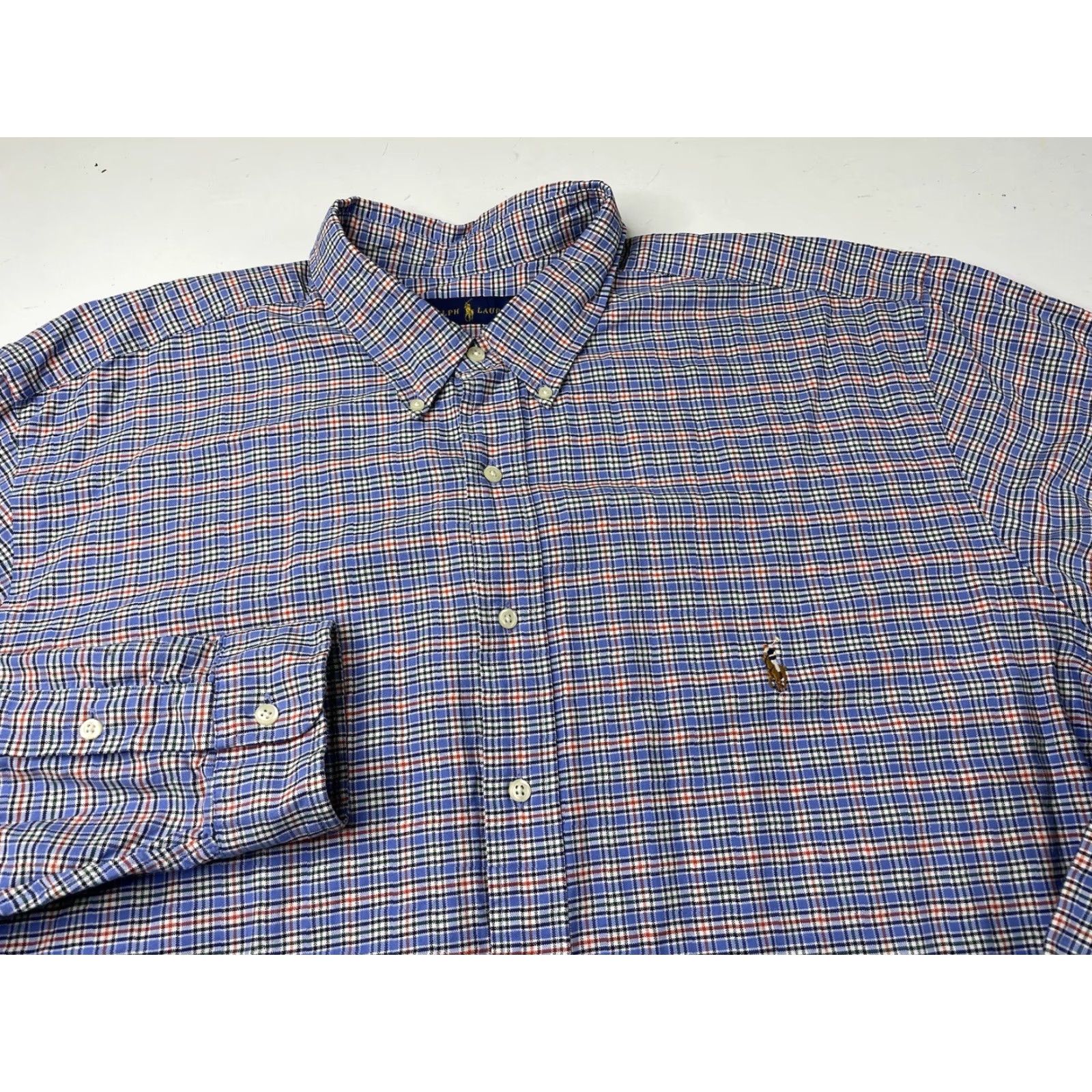 Polo Ralph Lauren Polo Ralph Lauren Button-Up Shirt Plaid 2XLT Mens Tall Button-Down Long Sleeve Multicolor Size US XXL / EU 58 / 5 - 2 Thumbnail