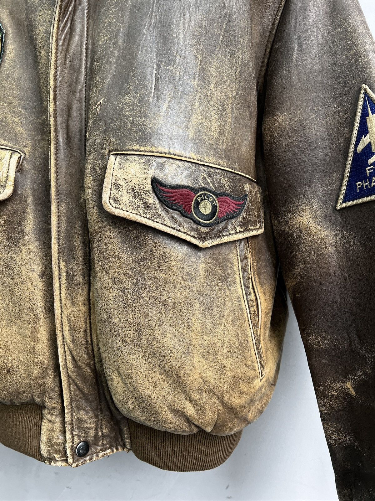 Leonard Paris Leonardo Paris Avirex style leather aviation jacket y2k Size US M / EU 48-50 / 2 - 4 Thumbnail