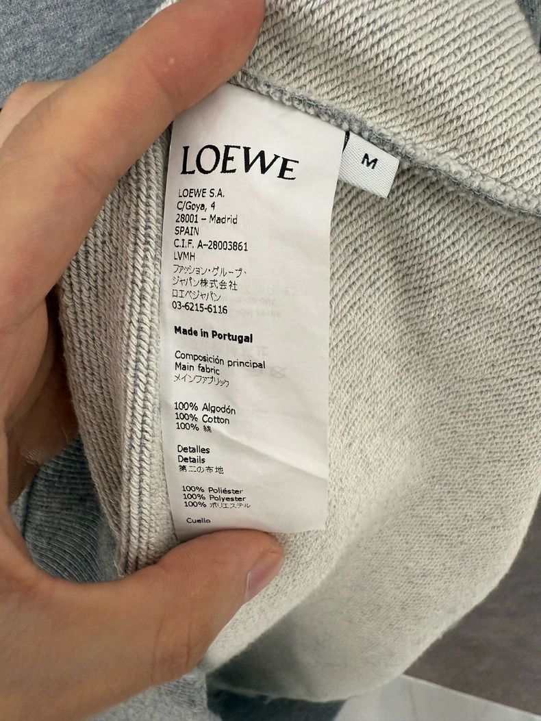 Loewe LOEWE Grey Embroidered Hoodie, Size M Size M / US 6-8 / IT 42-44 - 4 Thumbnail