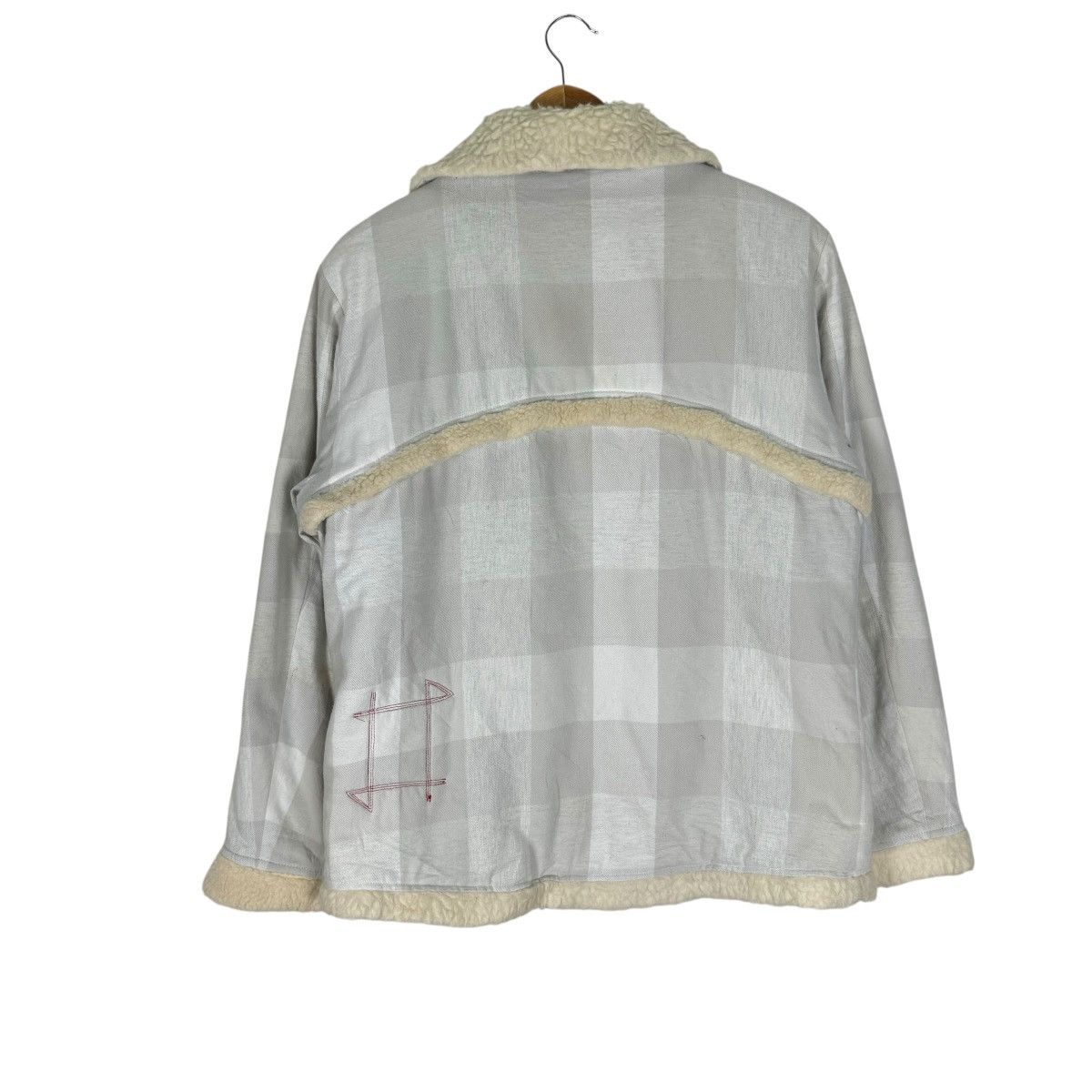 Japanese Brand ☀️BURNOUT STRIPED SHERPA WINTER JACKET Size US L / EU 52-54 / 3 - 10 Thumbnail