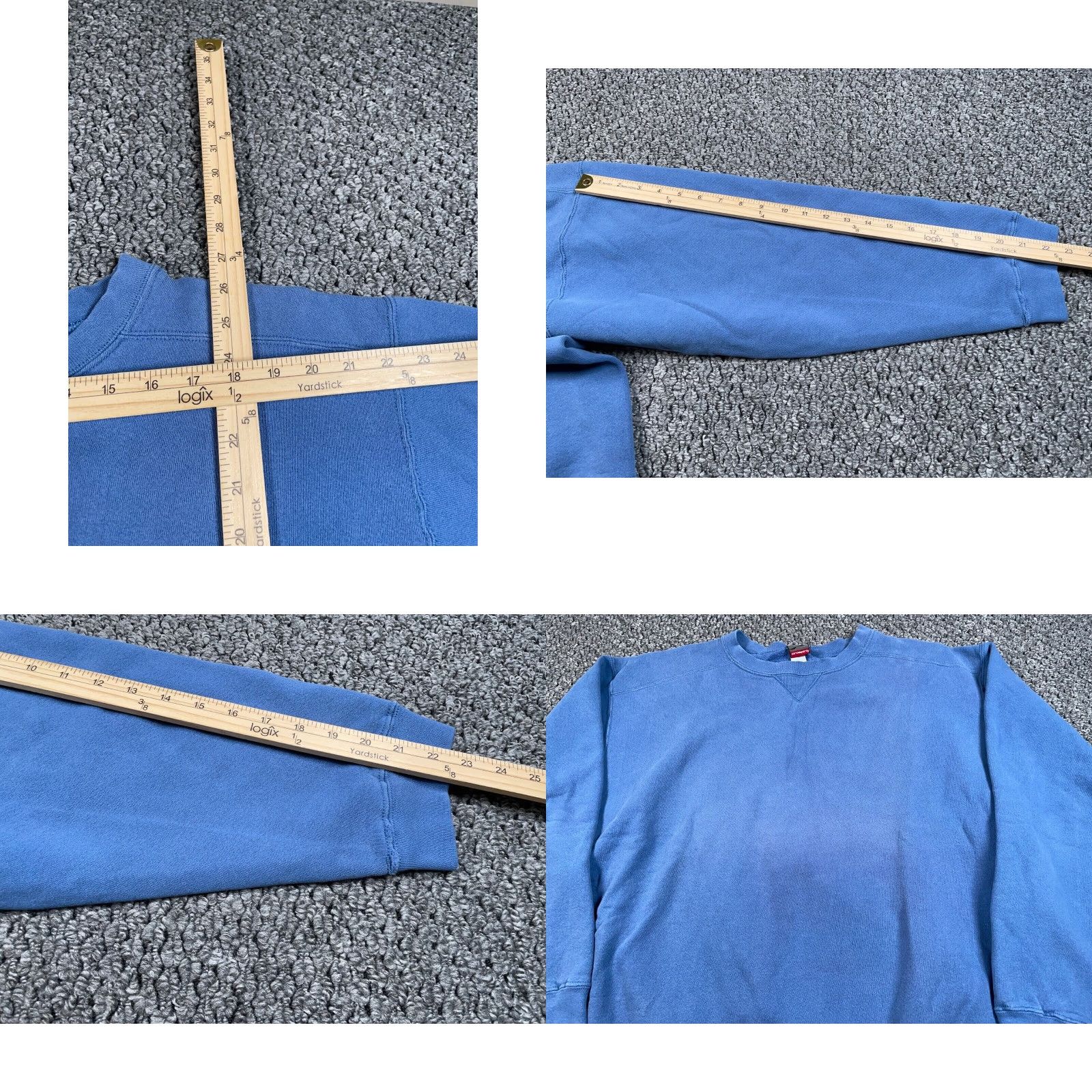 Vintage VINTAGE Pro Spirit Sweatshirt Mens XL Blue Crewneck Oversized 90s Faded Distressed Pullover Cotton-Poly Heavyweight Size US XL / EU 56 / 4 - 8 Thumbnail