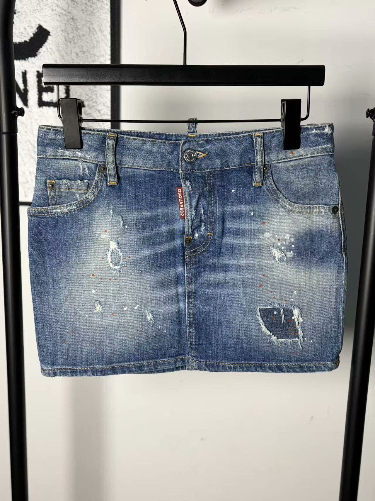 Dsquared2 Dsquared2 Denim White Skirt 30 Women Size 30" / US 8 / IT 44 - 1 Thumbnail