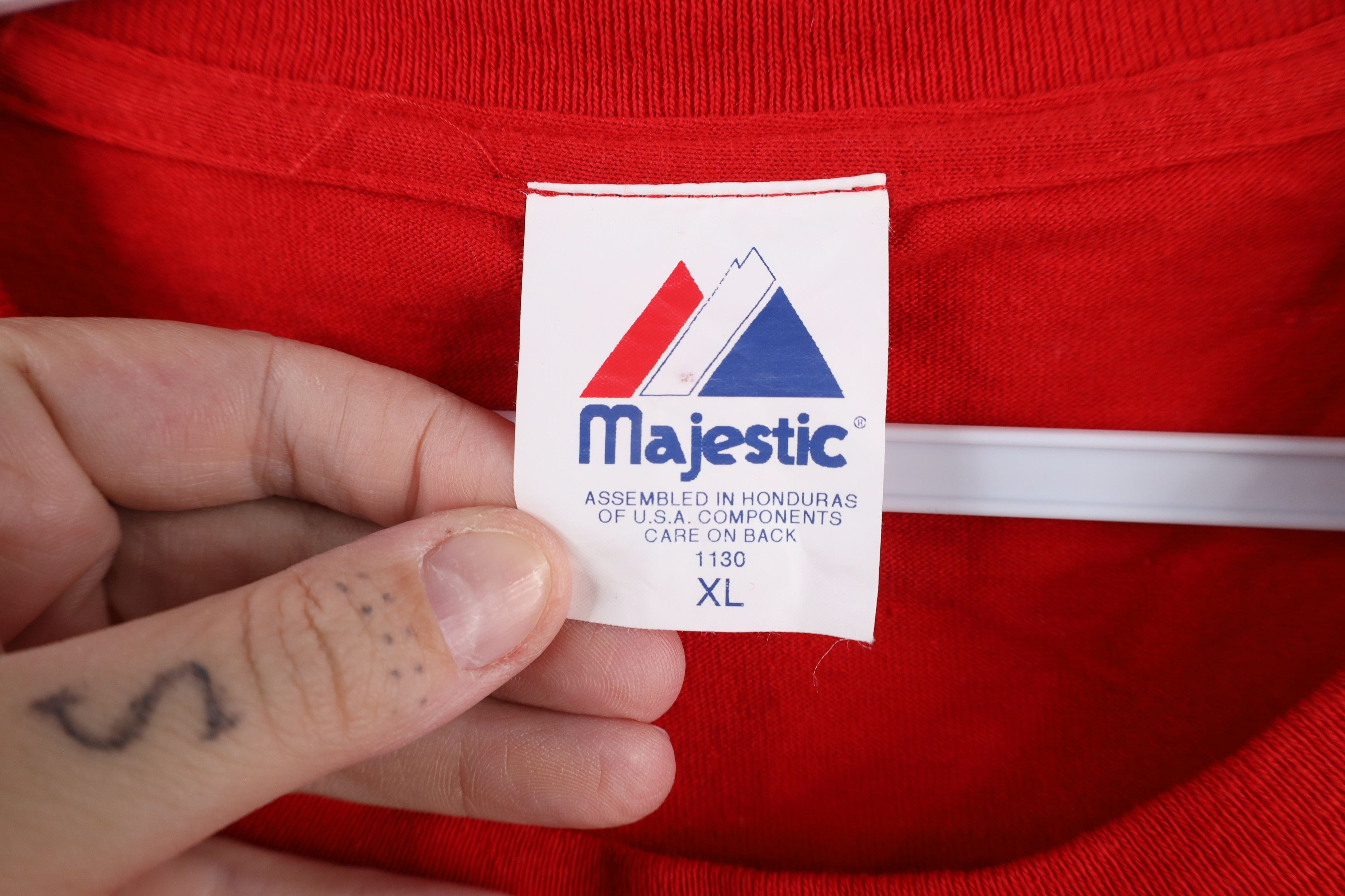 Majestic × Vintage Vintage Majestic Out Washington Nationals Baseball T-Shirt Size US XL / EU 56 / 4 - 4 Thumbnail