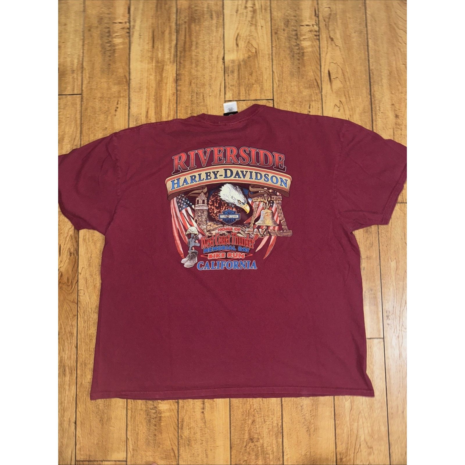 Band Tees × Harley Davidson Harley Davidson Nature Eagle T-Shirt XXL Maroon 24x27 Size US XXL / EU 58 / 5 - 4 Thumbnail