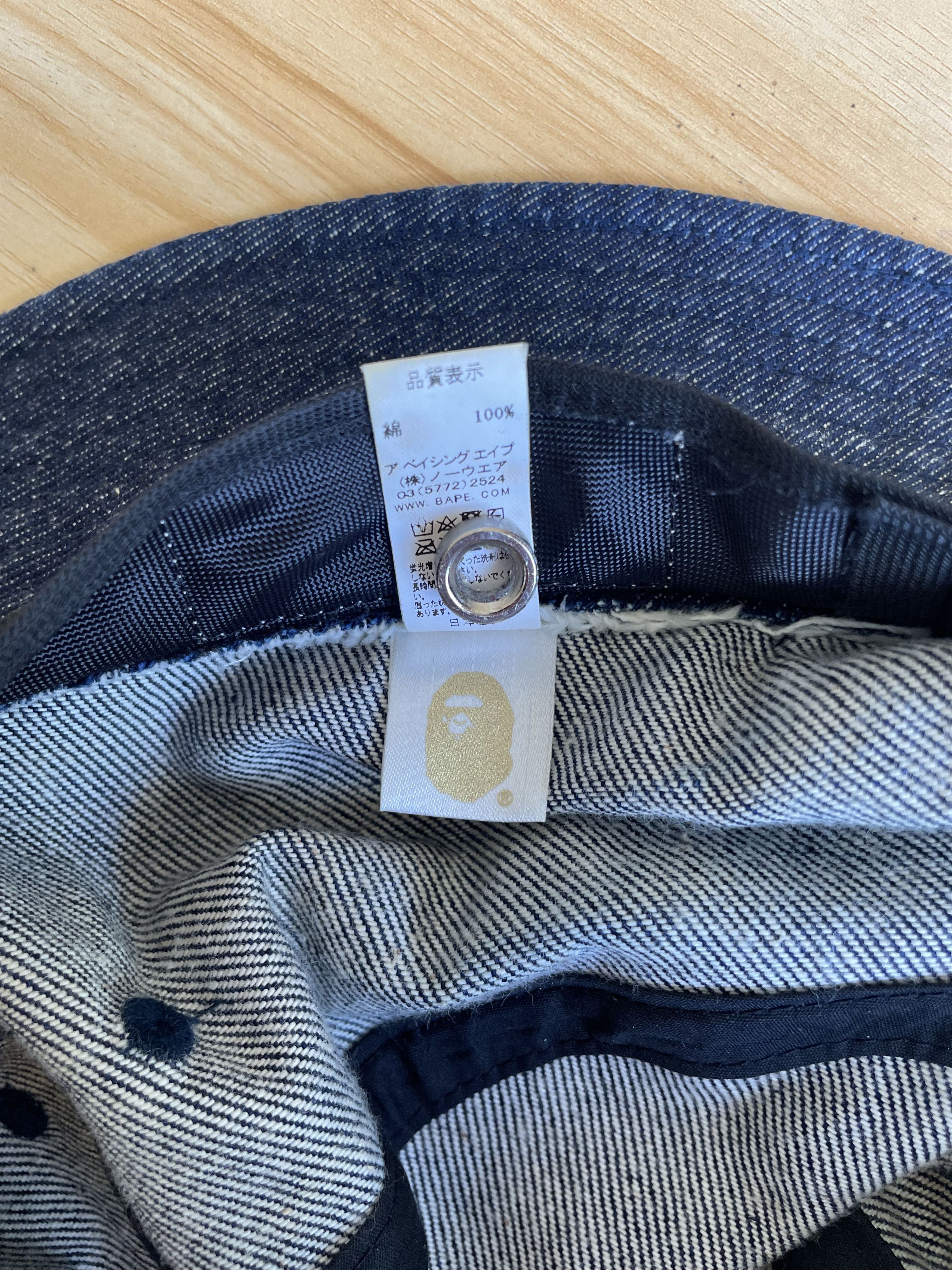 Bape Indigo Tiger Shark Bucket Hat Size ONE SIZE - 11 Thumbnail
