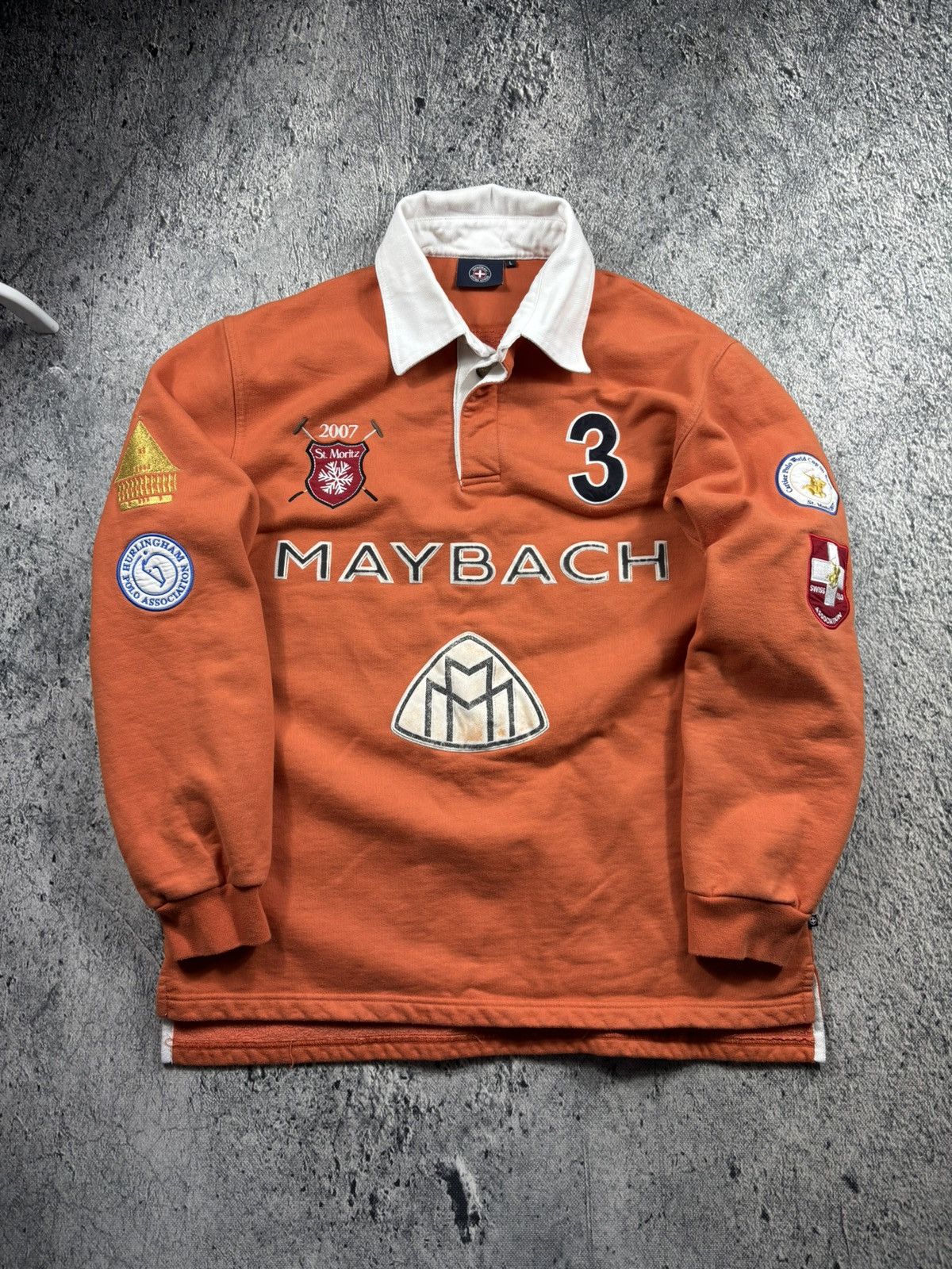 RARE STRELLSON ST MORITZ MAYBACH POLO RUGBY SHIRT WORLD CUP