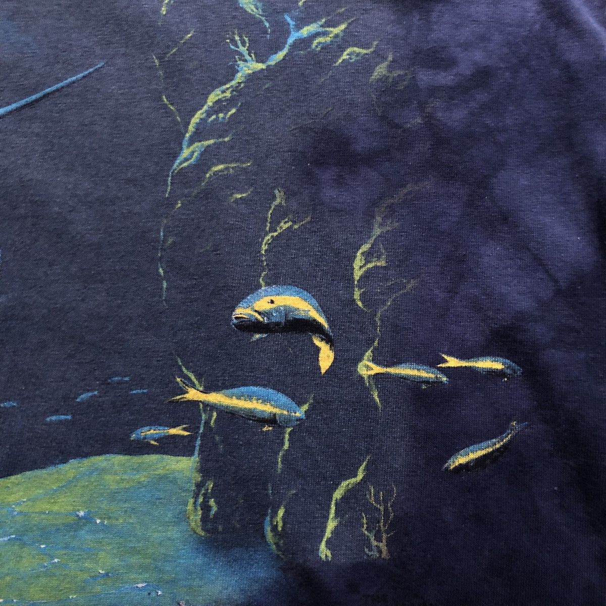 The Mountain Vintage Mountain Blue All Over Print T Shirt Dolphins Ocean Size US L / EU 52-54 / 3 - 2 Thumbnail