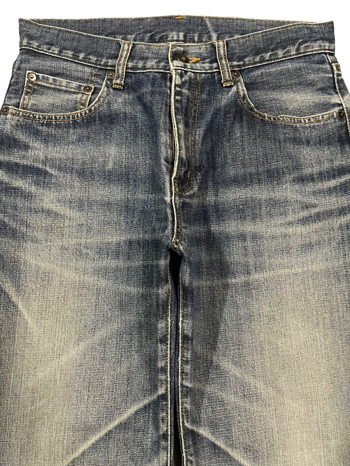 Uniqlo Vintage Japanese Uniqlo Blue Wash Style Distress Jeans Size US 30 / EU 46 - 3 Thumbnail