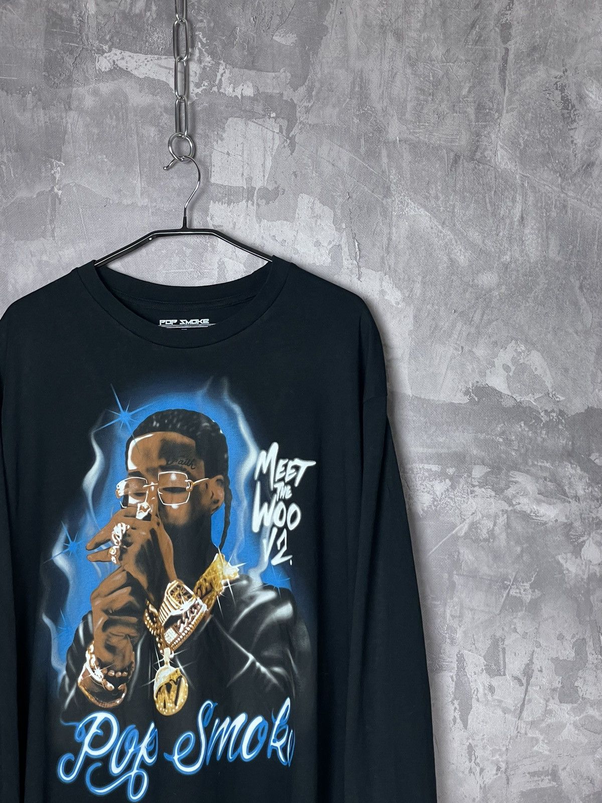 Rap Tees × Vintage Pop smoke Print all over me logo long sleeve t shirt Size US XL / EU 56 / 4 - 2 Thumbnail