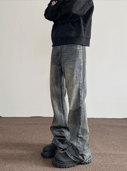 Japanese Brand × Vintage American retro dirtyfit washed distressed ink-splashed jeans Size US 32 / EU 48 - 2 Thumbnail