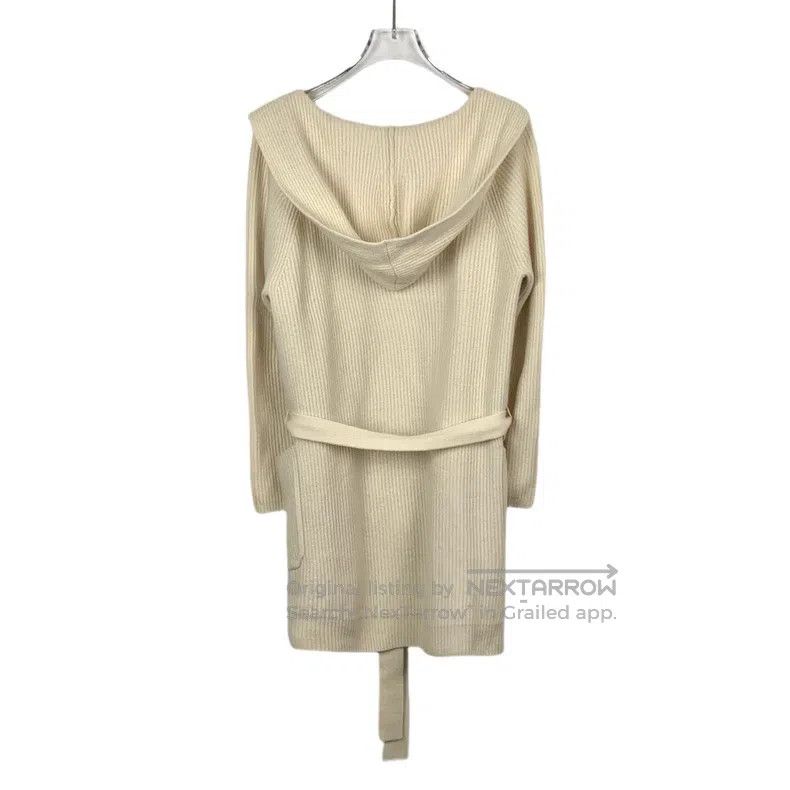 Max Mara Max Mara Apricot Wool Hooded Belted Knit Cardigan Size S / US 4 / IT 40 - 2 Thumbnail