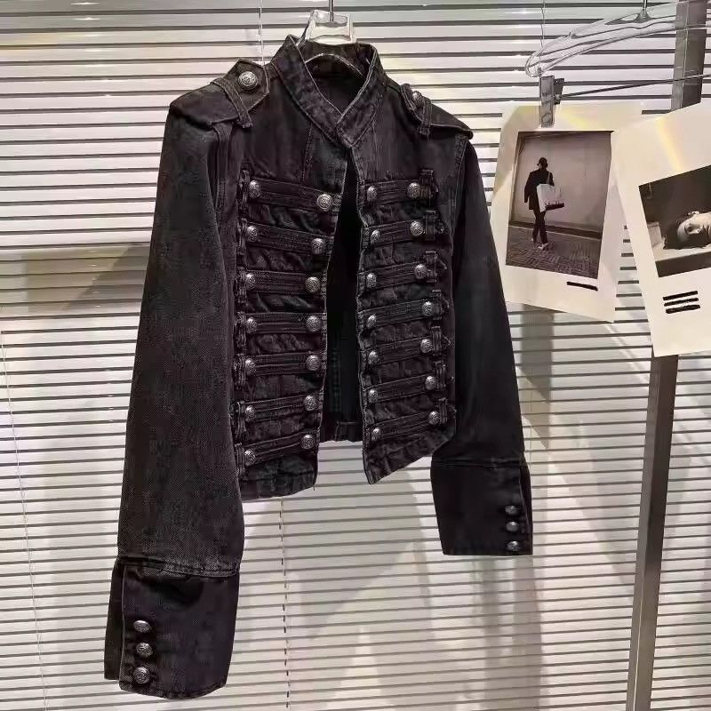 Japanese Brand Punk Style Denim Short Jacket Size S / US 4 / IT 40 - 2 Thumbnail