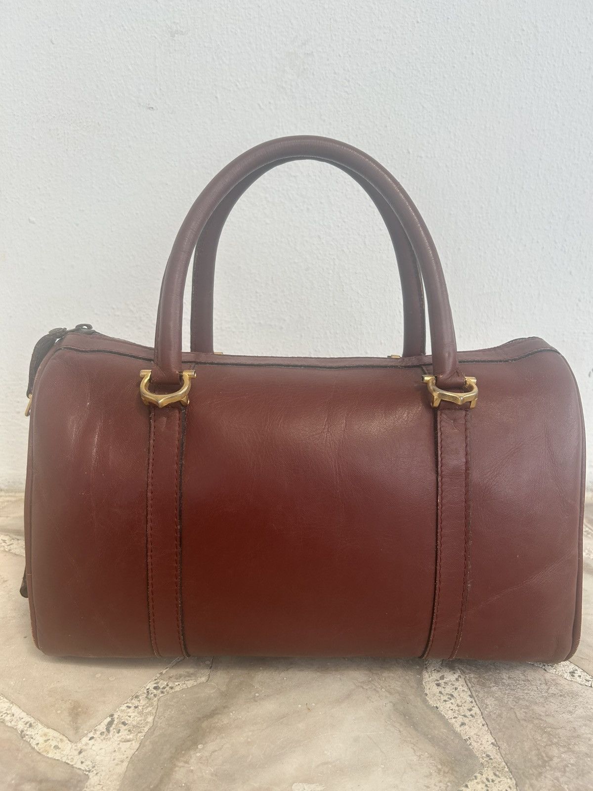 Cartier Wine Red Duffel Bag Vintage Cartier Size ONE SIZE - 2 Thumbnail