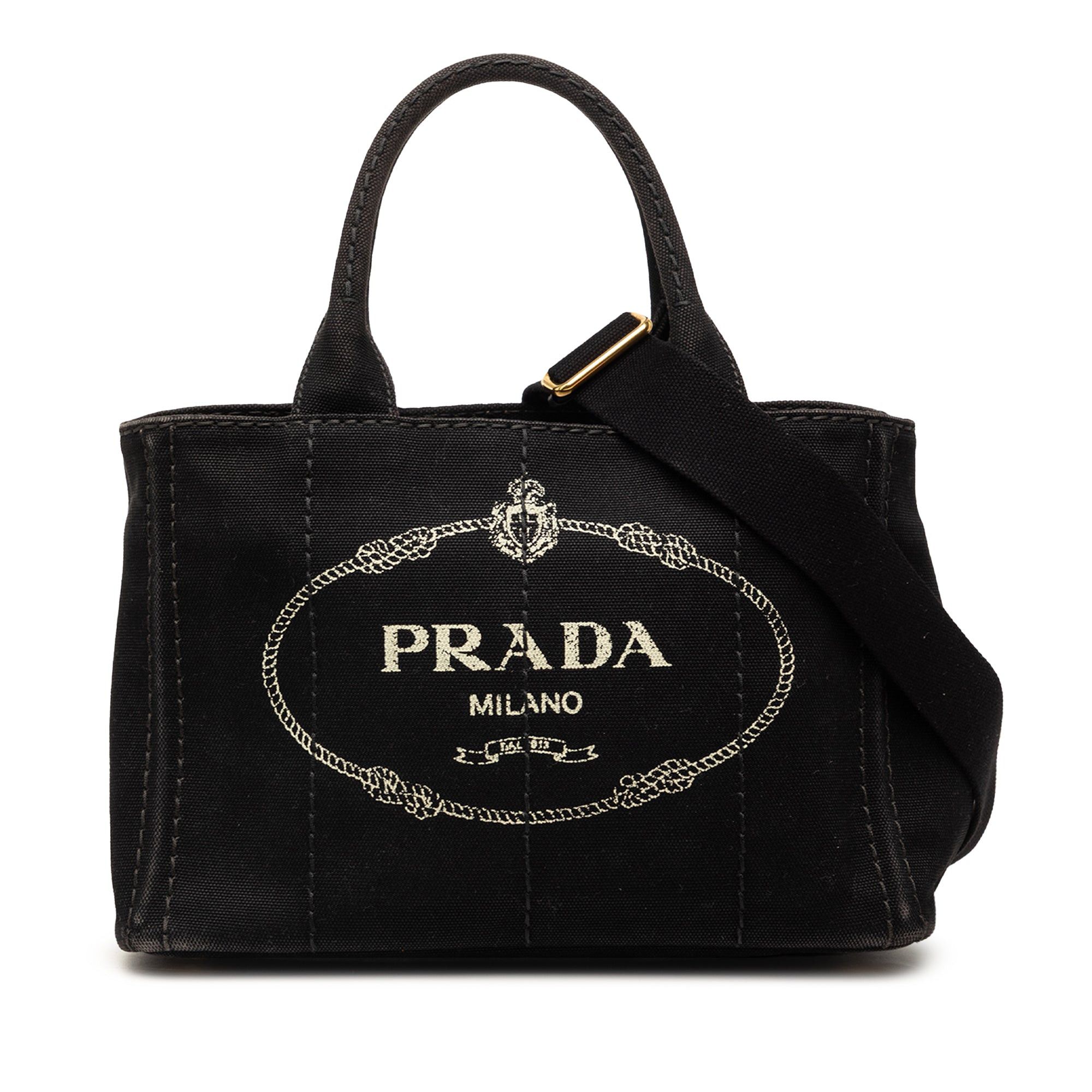 Prada Small Canvas Canapa Logo Satchel Size ONE SIZE - 1 Thumbnail