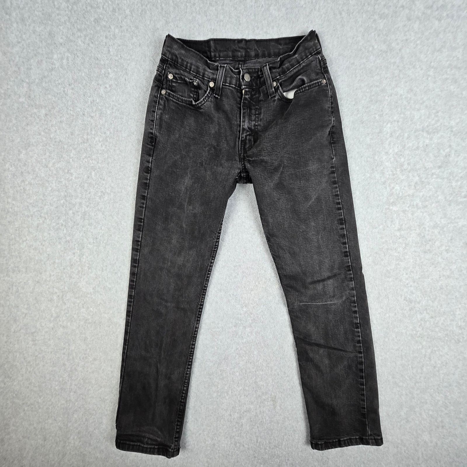 Levi's Levi's 514 Mens 27x28 Black Straight Fit Jeans Size US 27 - 2 Thumbnail