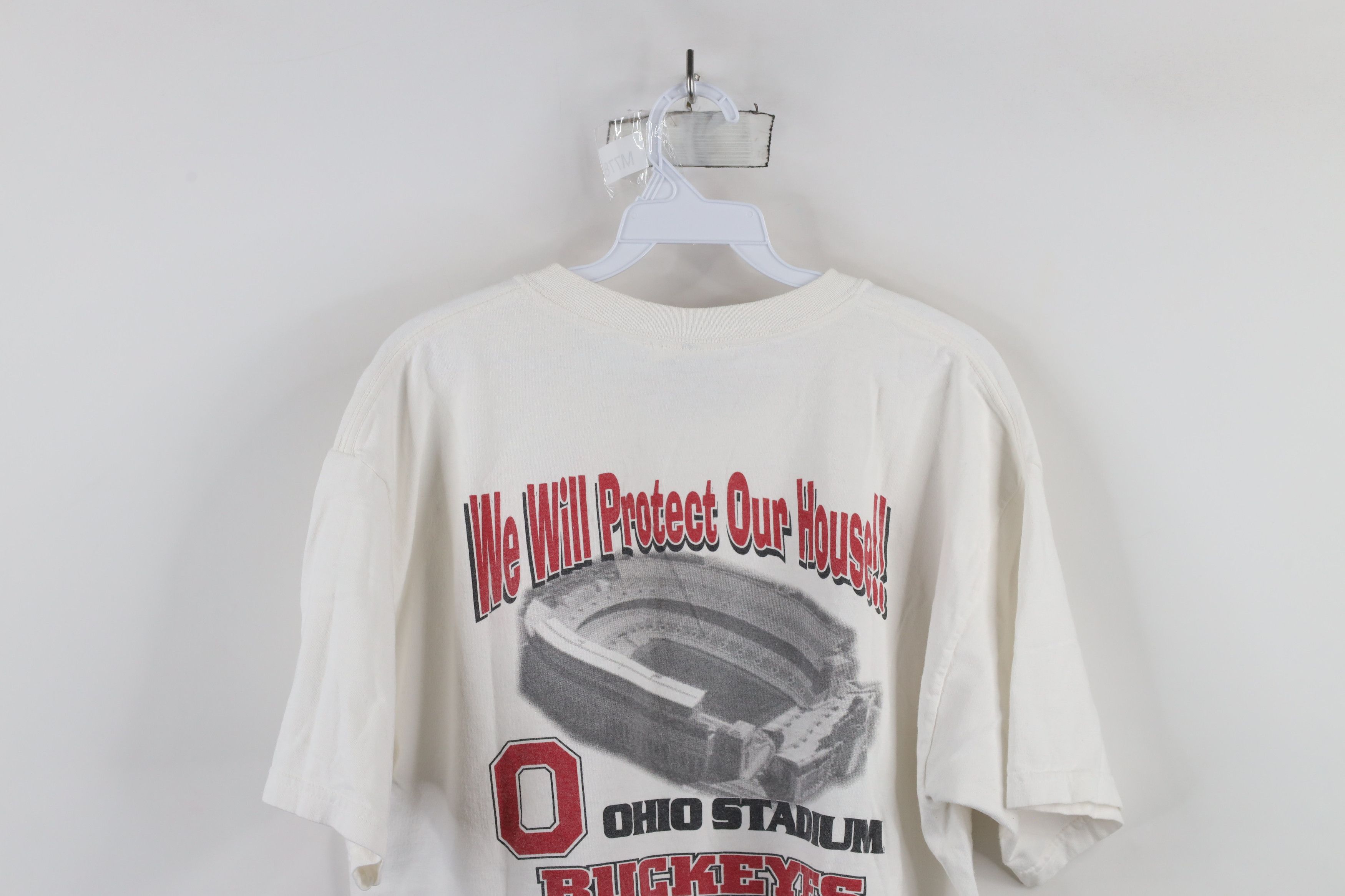 Vintage Vintage 90s Spell Ohio State University Football T-Shirt USA Size US L / EU 52-54 / 3 - 13 Thumbnail