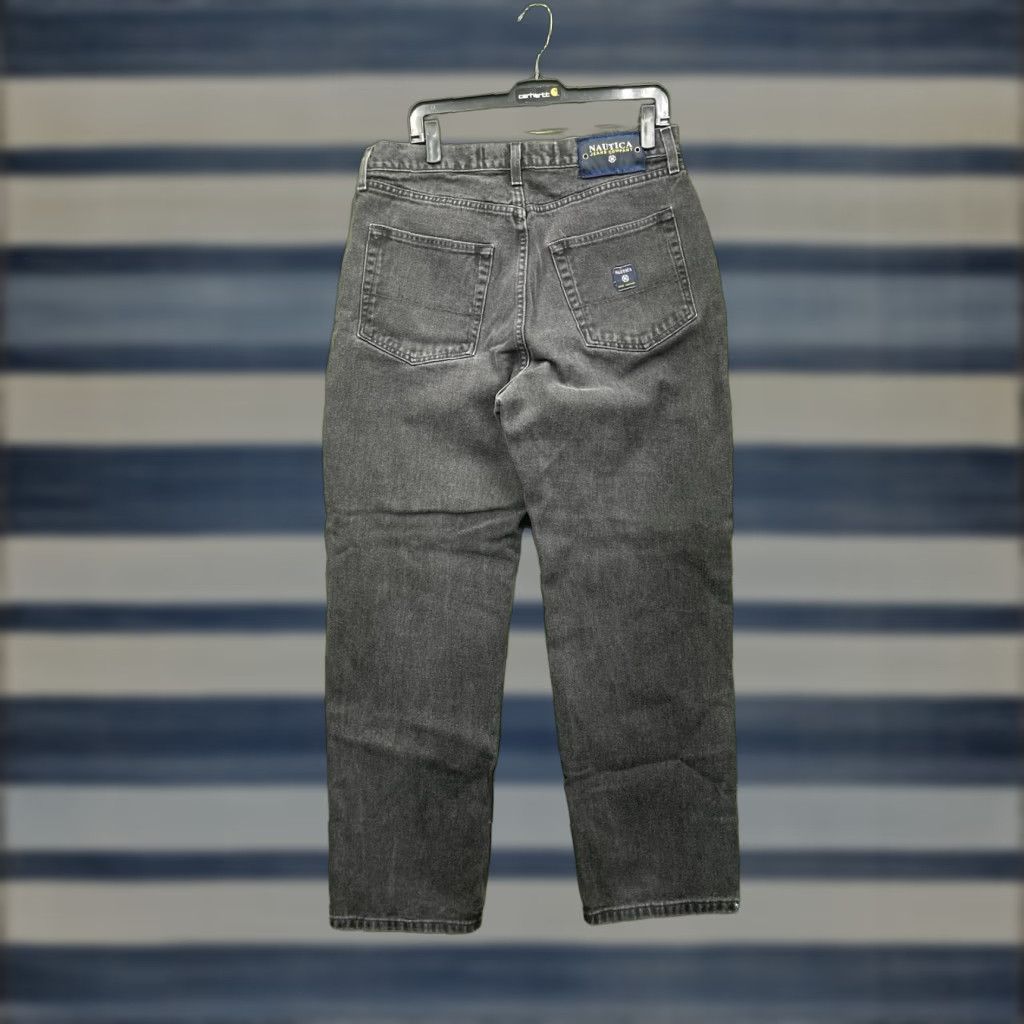 Nautica VINTAGE Nautica Jeans Mens 36x30 Black Denim Relaxed Fit 5-Pocket Belt Loops Pockets Straight Skater Y2K Grunge Hip Hop Size US 36 / EU 52 - 1 Thumbnail