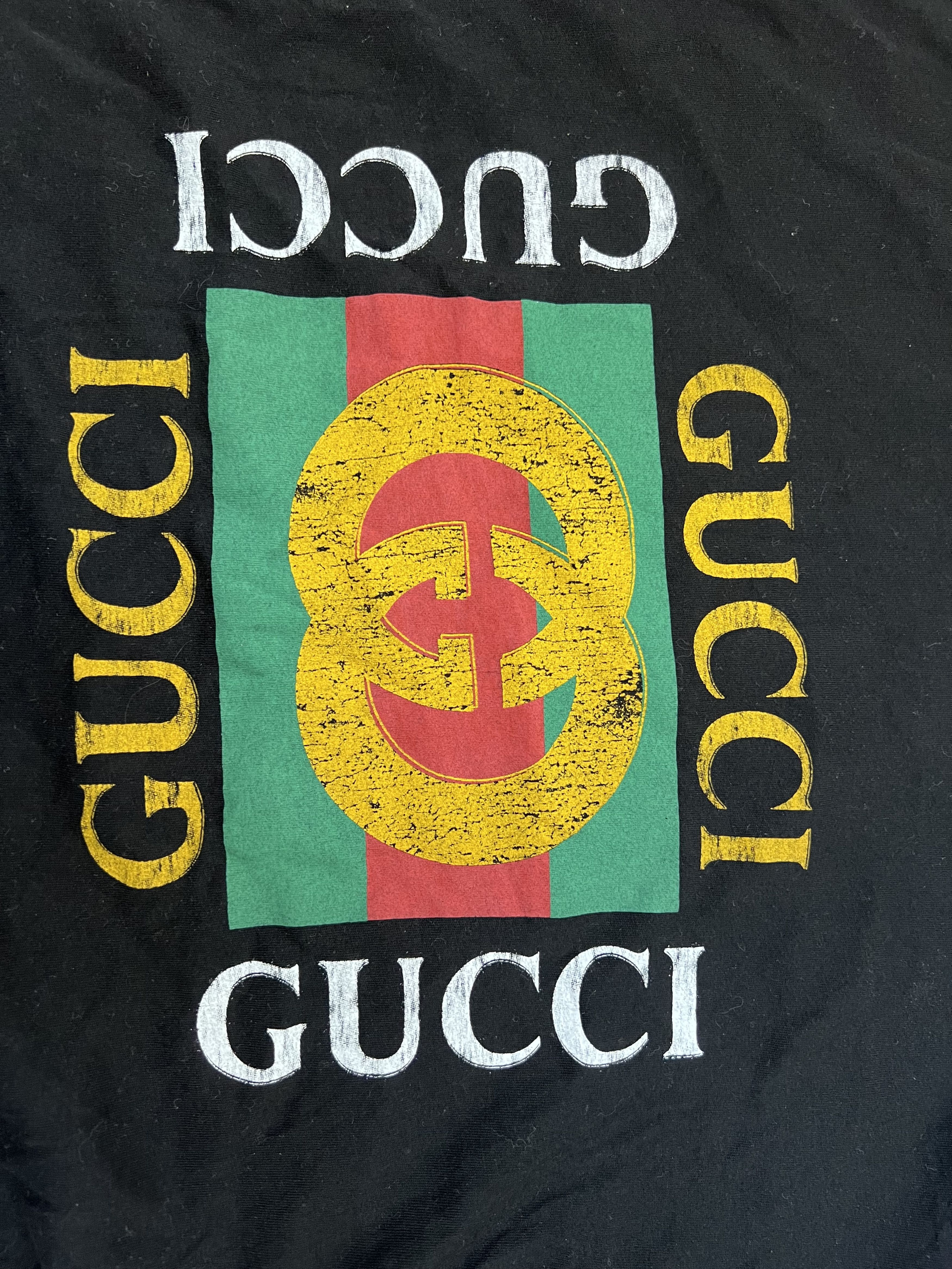 Gucci Gucci Logo Print Black T-Shirt (Size S, Made in Italy) Size US S / EU 44-46 / 1 - 3 Thumbnail