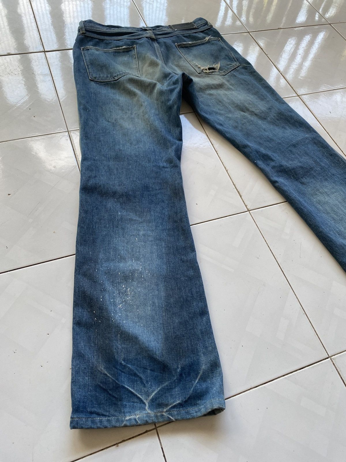 Schlussel Vintage Paint Splater Distressed Jeans Size US 30 / EU 46 - 7 Thumbnail